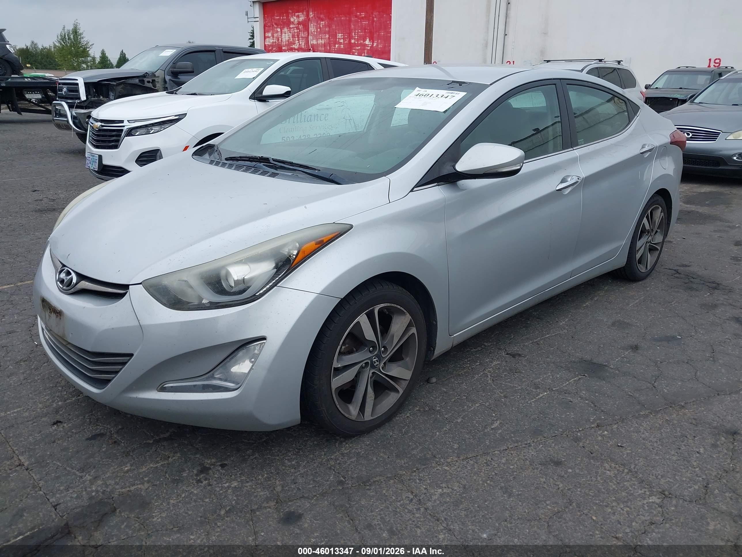 2014 Hyundai Elantra Limited Silver vin: 5NPDH4AE4EH471347