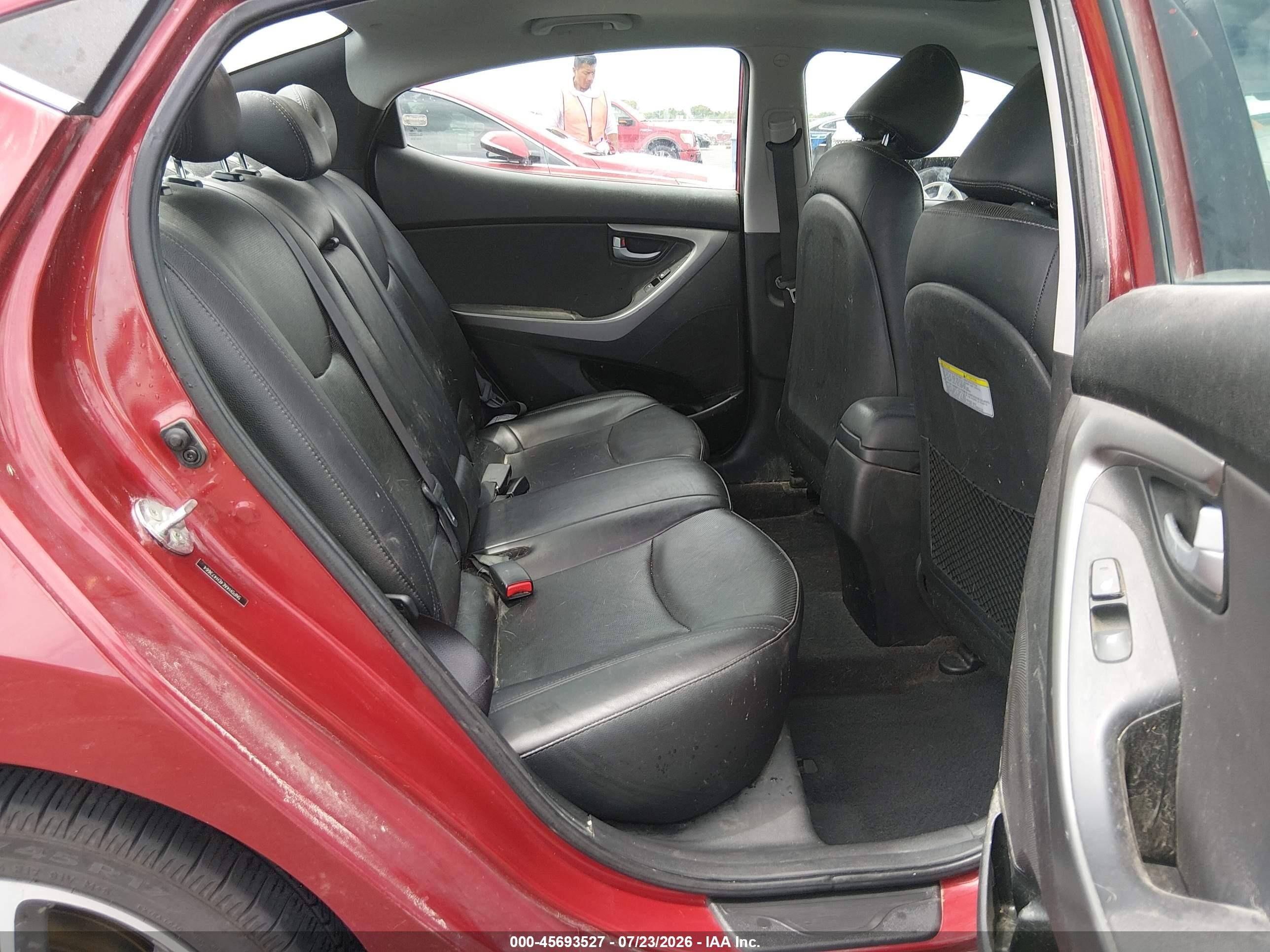 2014 Hyundai Elantra Limited Красный vin: 5NPDH4AE4EH473664