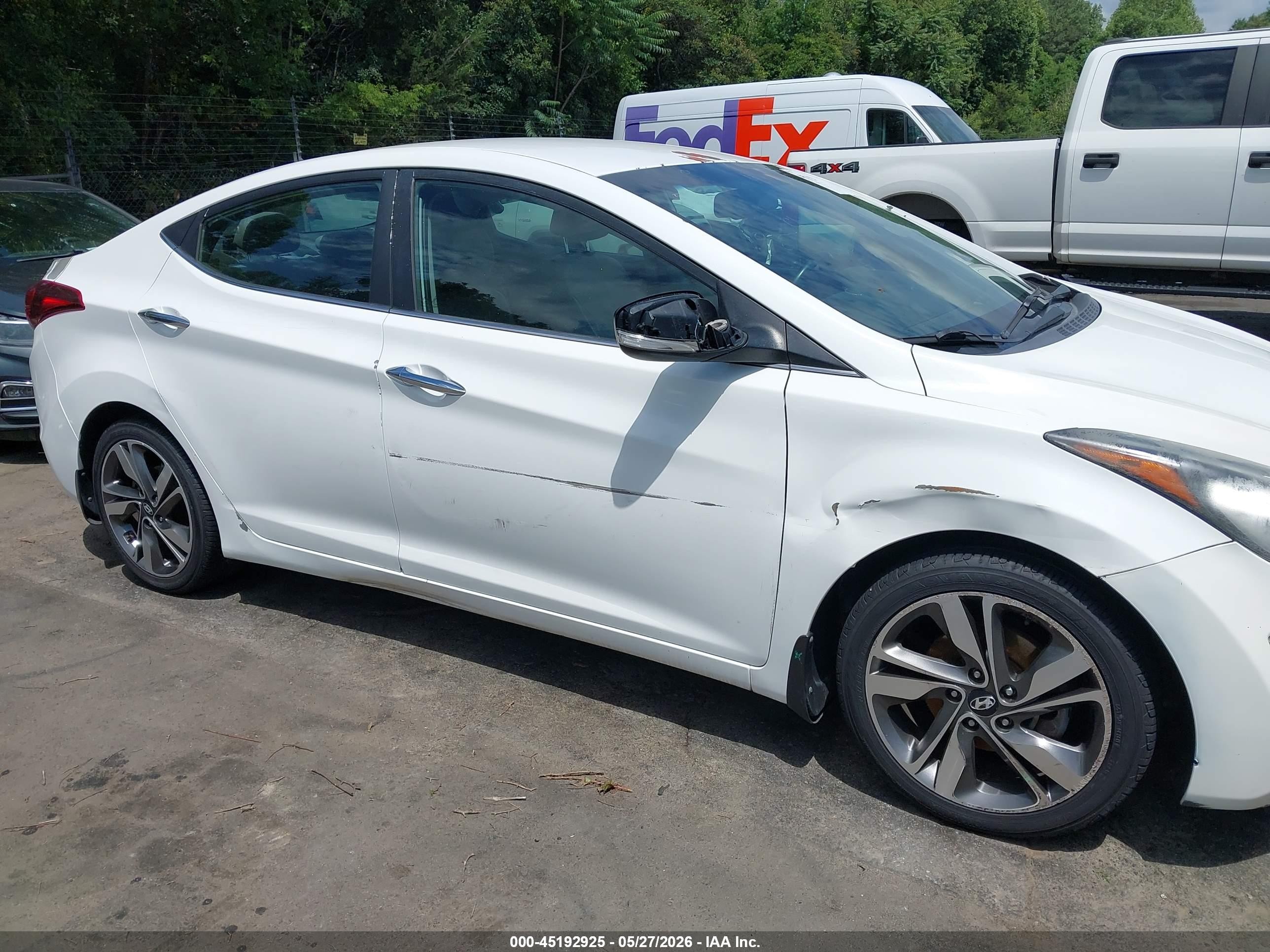 2014 Hyundai Elantra Limited White vin: 5NPDH4AE4EH476337