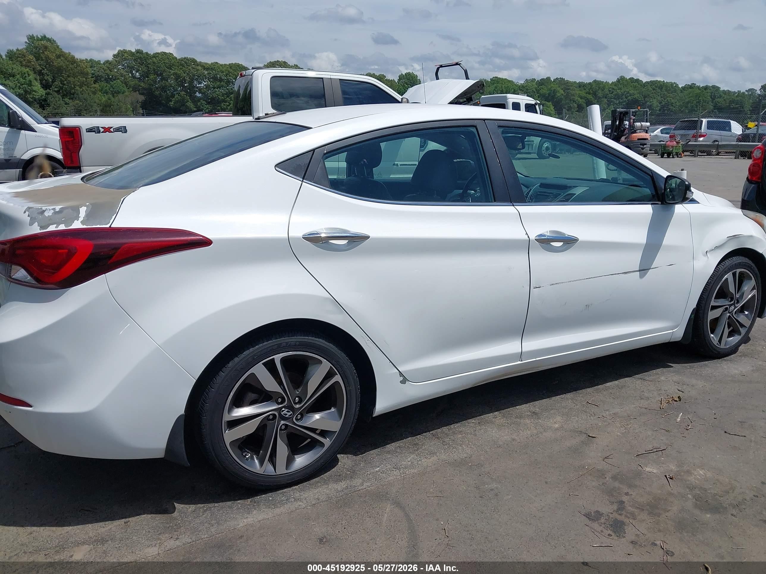 2014 Hyundai Elantra Limited White vin: 5NPDH4AE4EH476337