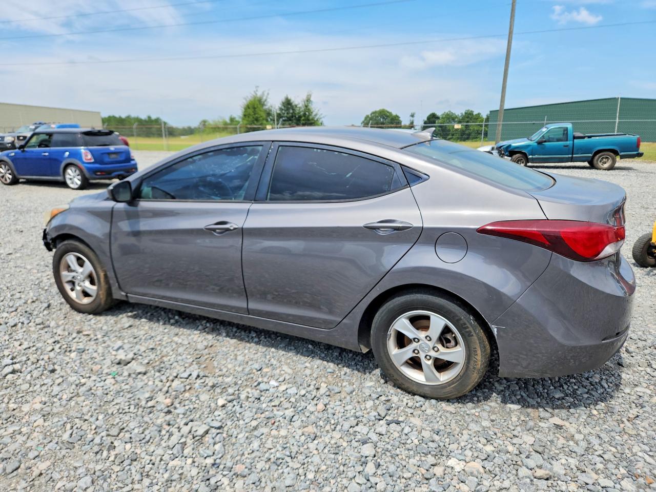 2014 Hyundai Elantra Se Gray vin: 5NPDH4AE4EH479903