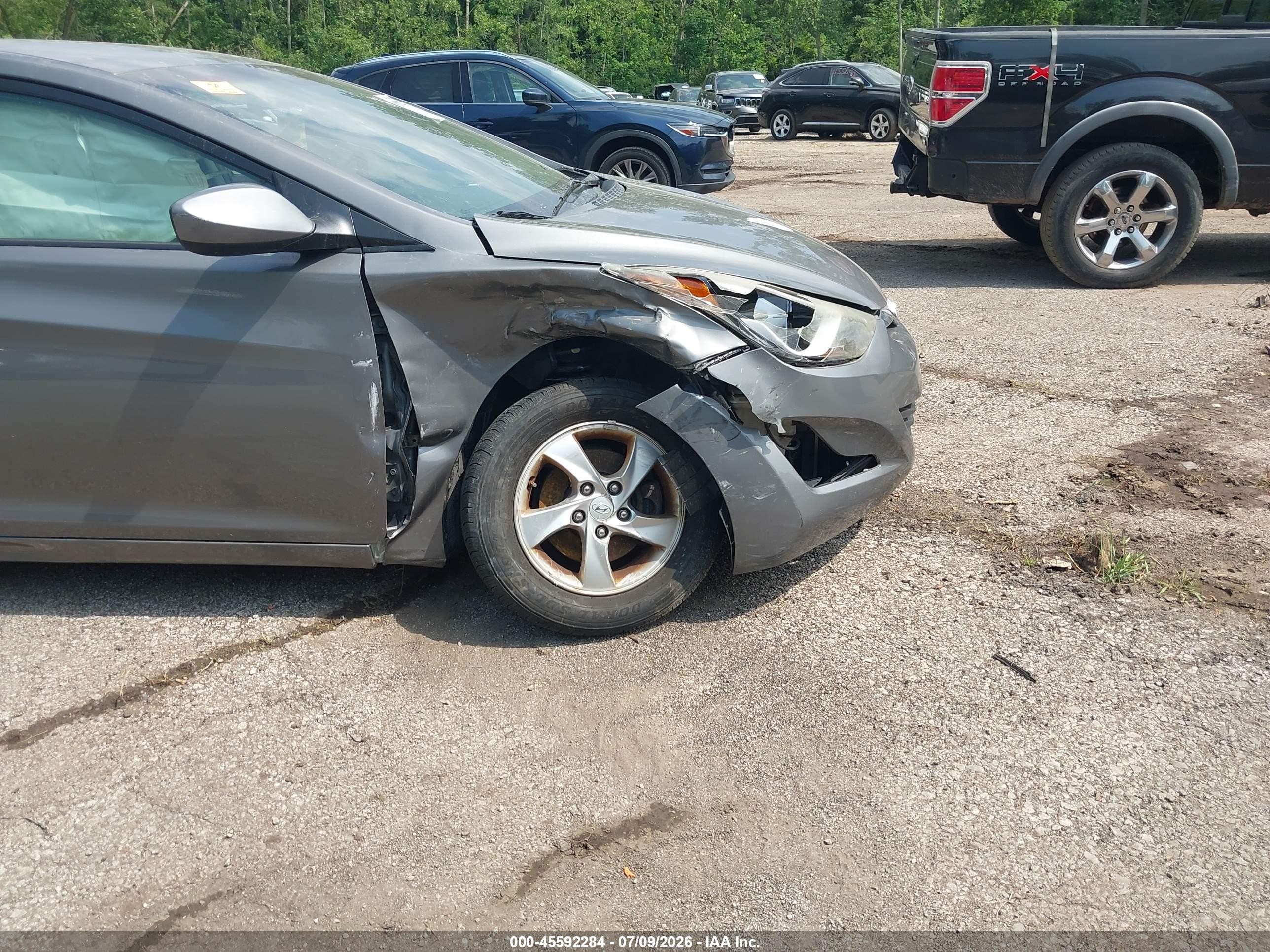 2014 Hyundai Elantra Se Gray vin: 5NPDH4AE4EH480145