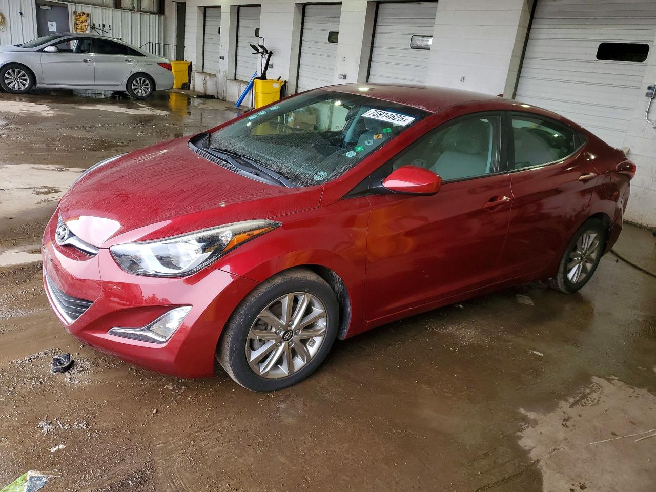 2014 Hyundai Elantra Бордовый vin: 5NPDH4AE4EH482963