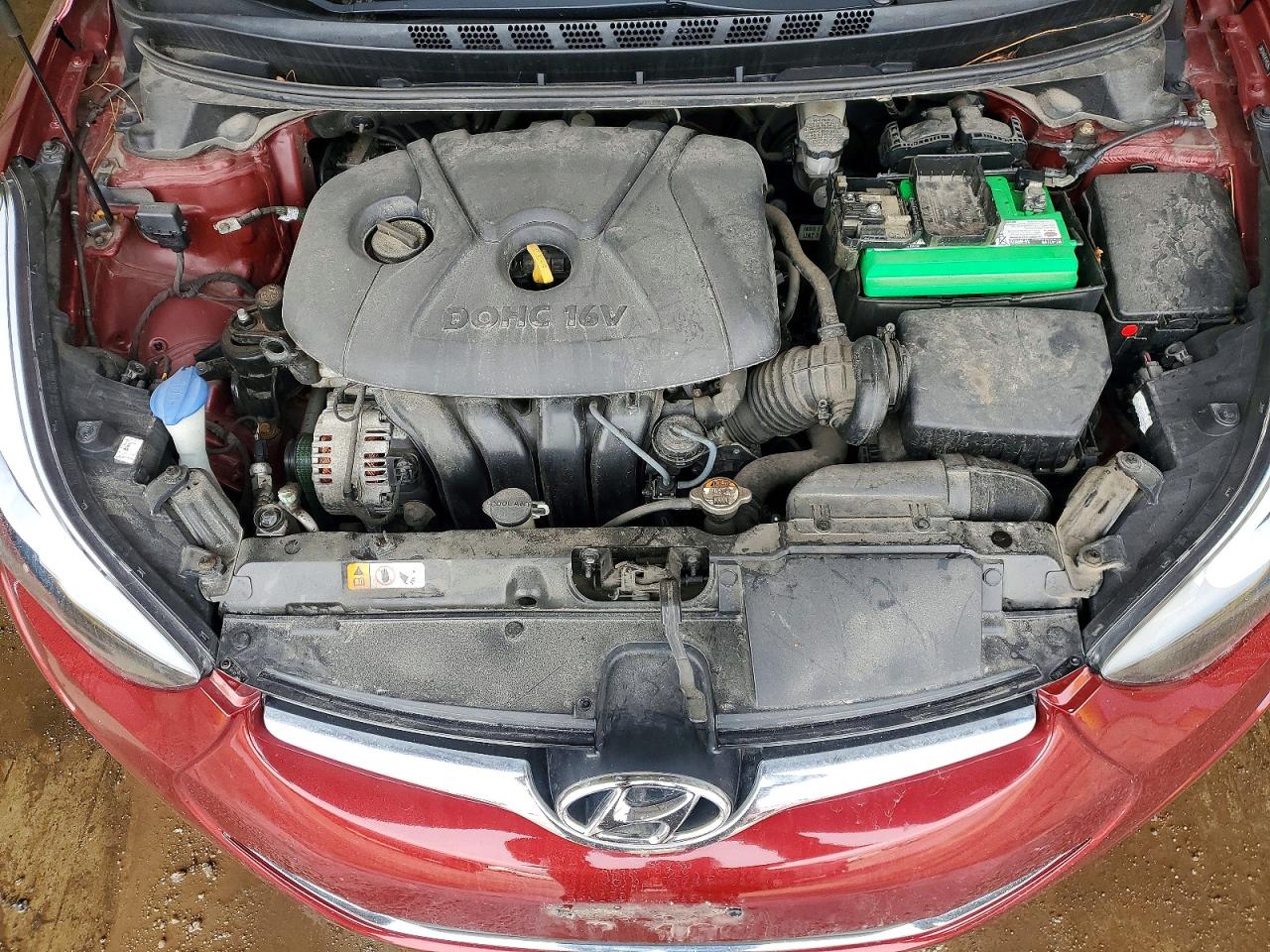 2014 Hyundai Elantra Бордовый vin: 5NPDH4AE4EH482963