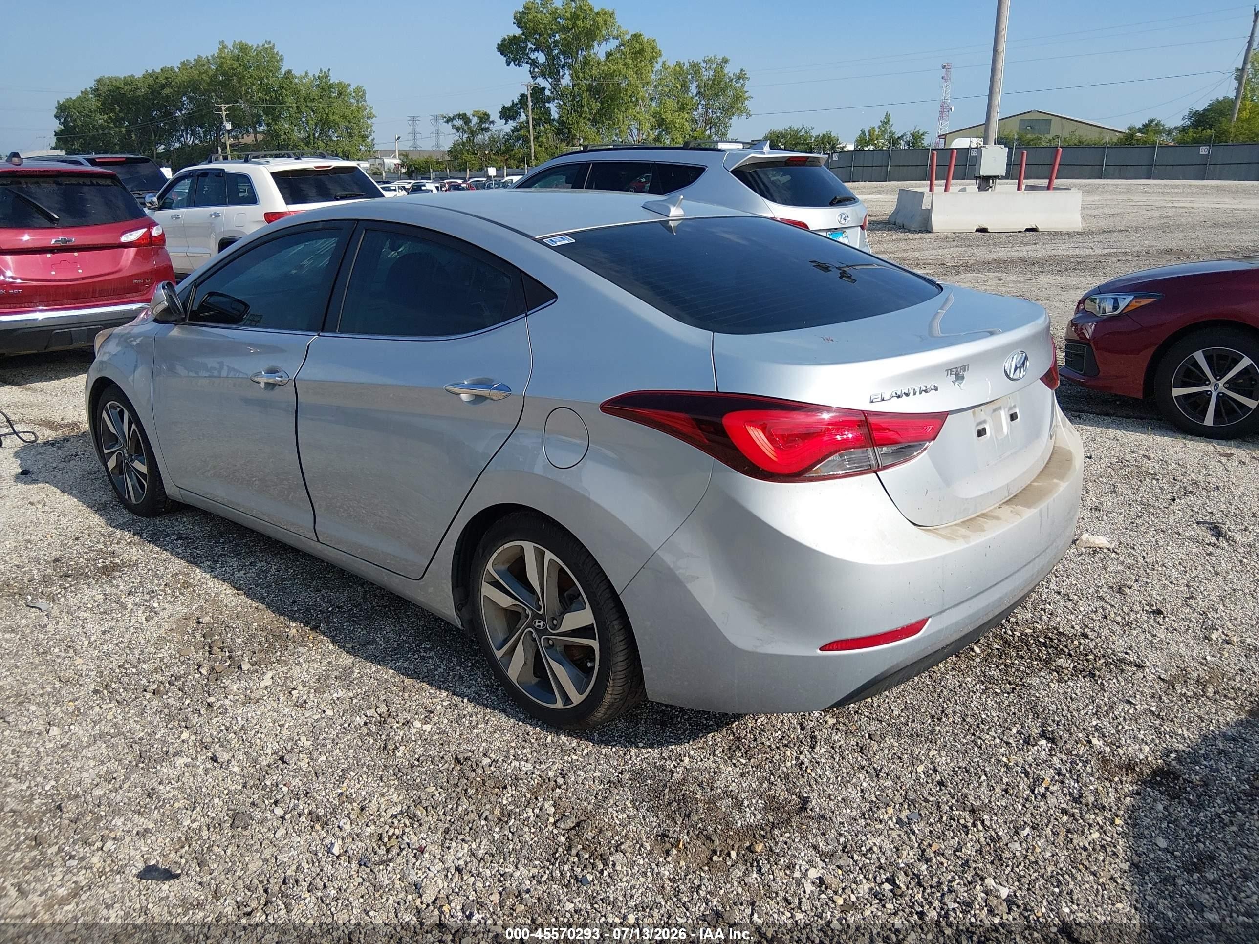 2014 Hyundai Elantra Limited Silver vin: 5NPDH4AE4EH484258