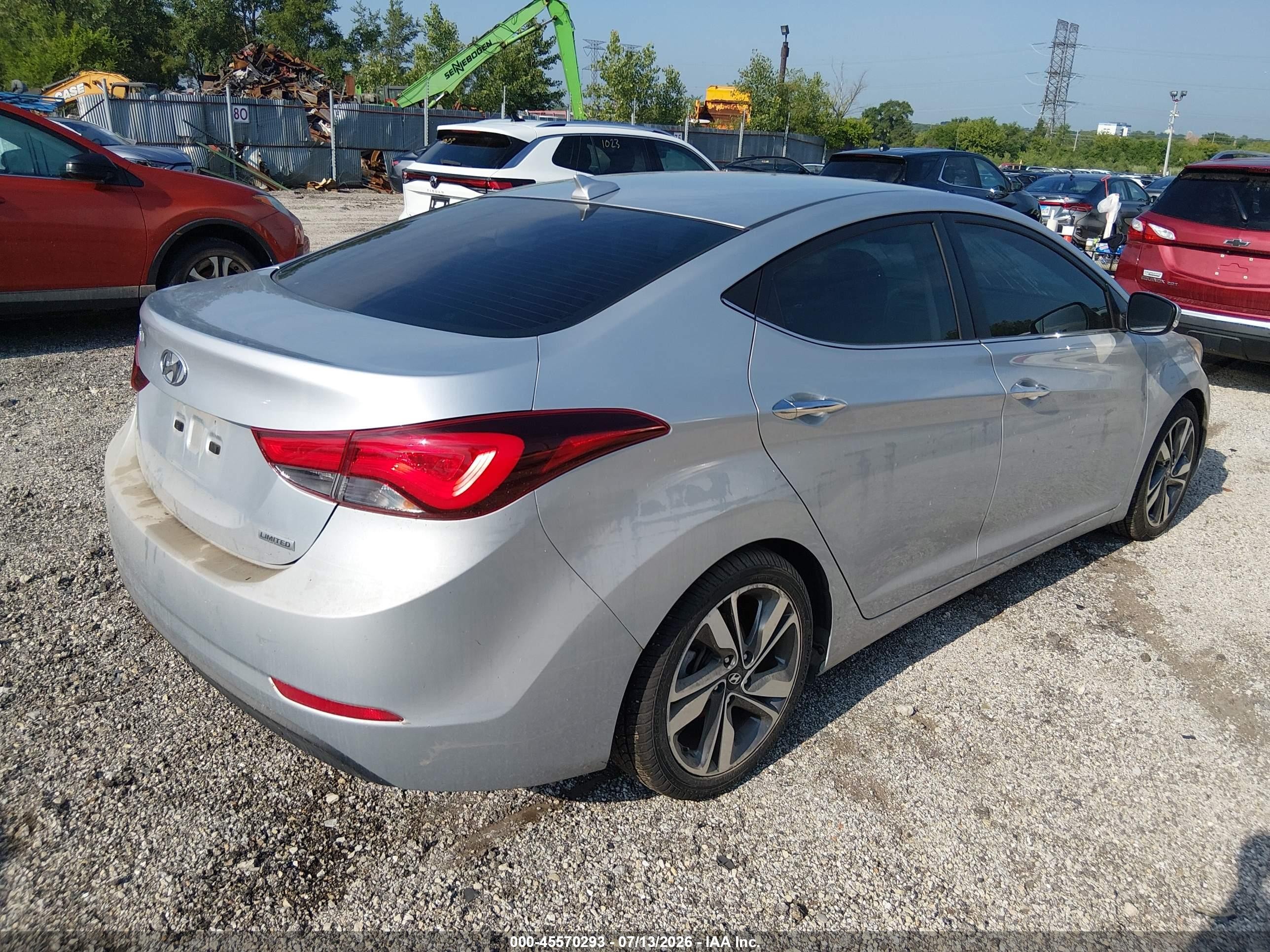 2014 Hyundai Elantra Limited Silver vin: 5NPDH4AE4EH484258