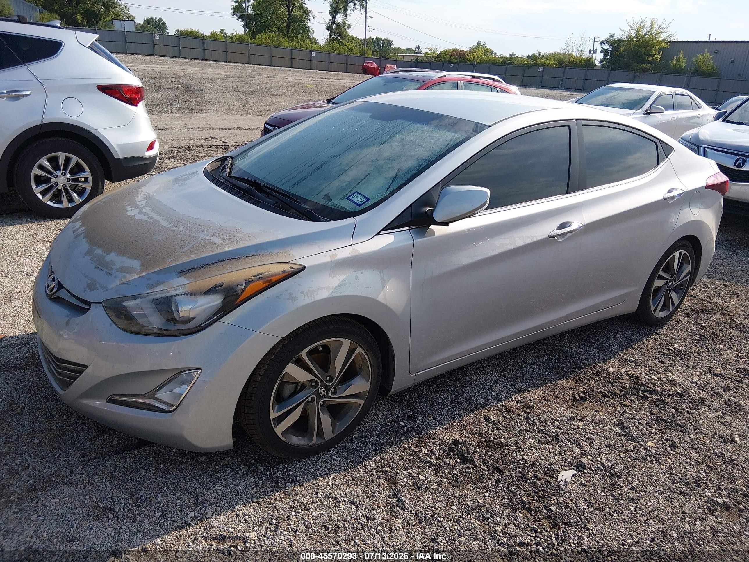 2014 Hyundai Elantra Limited Silver vin: 5NPDH4AE4EH484258