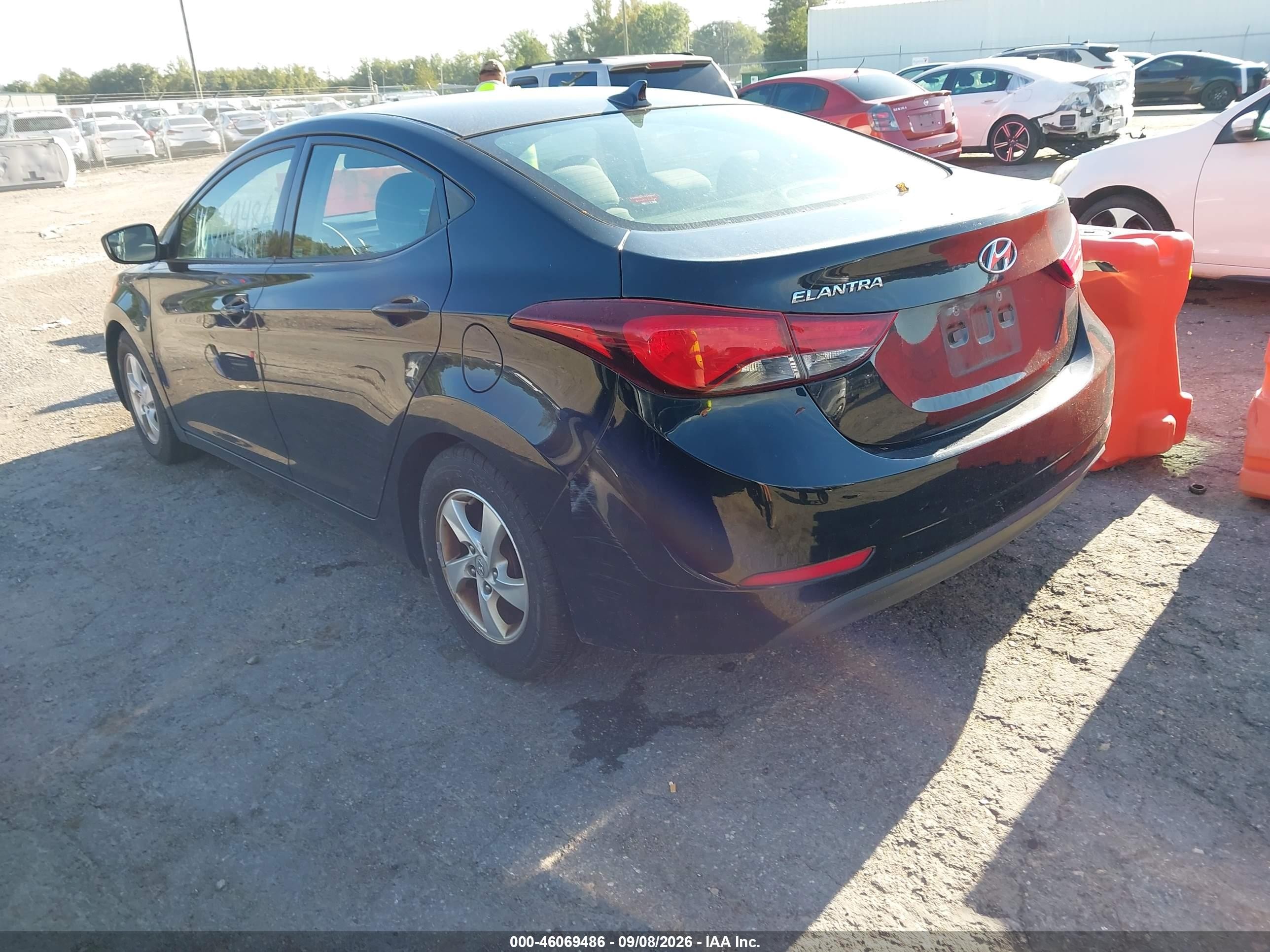 2014 Hyundai Elantra Se Черный vin: 5NPDH4AE4EH485233