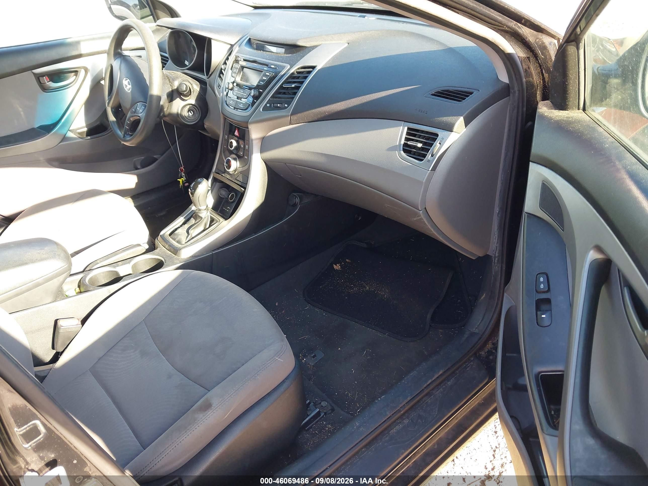 2014 Hyundai Elantra Se Черный vin: 5NPDH4AE4EH485233