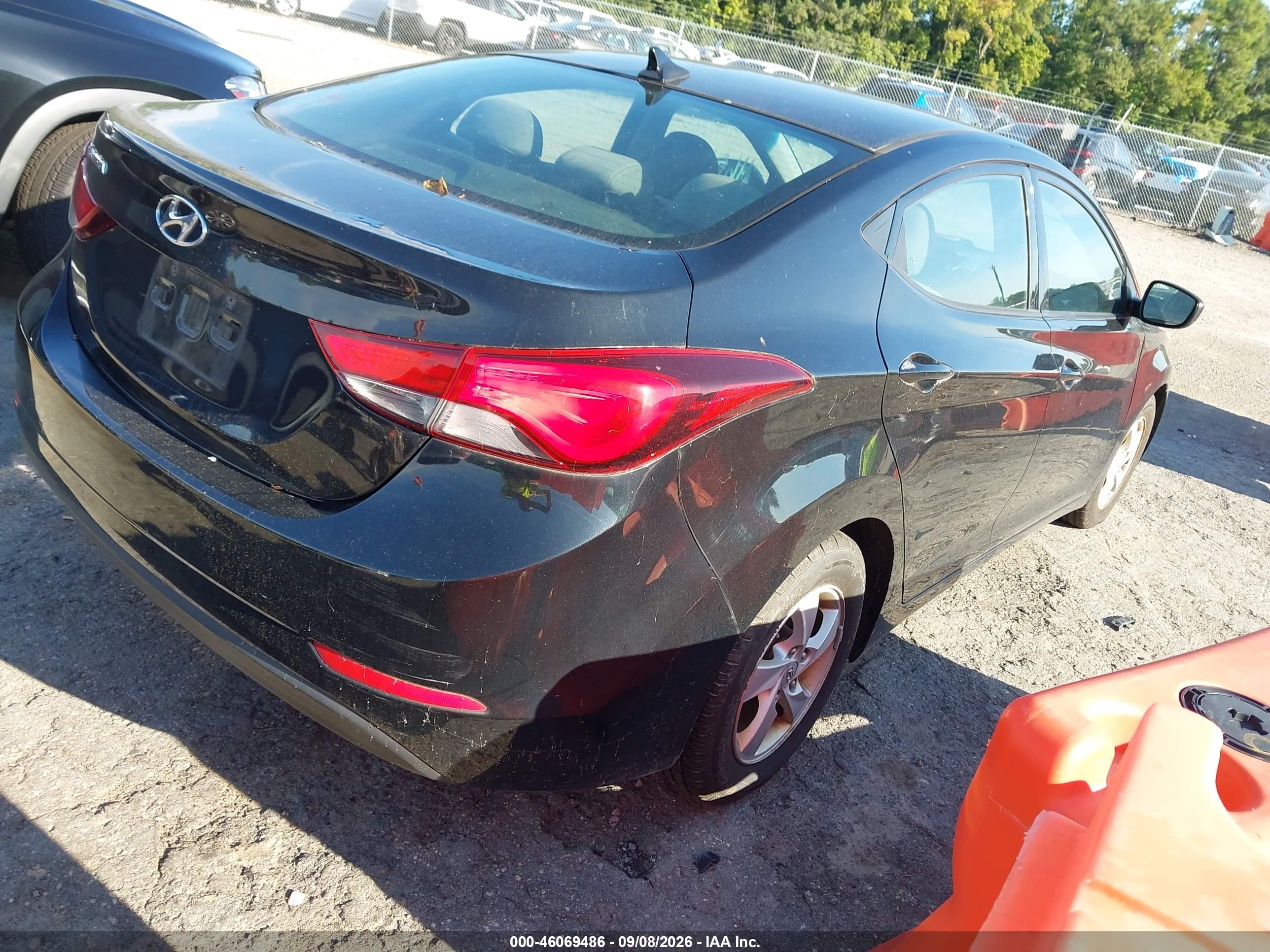 2014 Hyundai Elantra Se Черный vin: 5NPDH4AE4EH485233