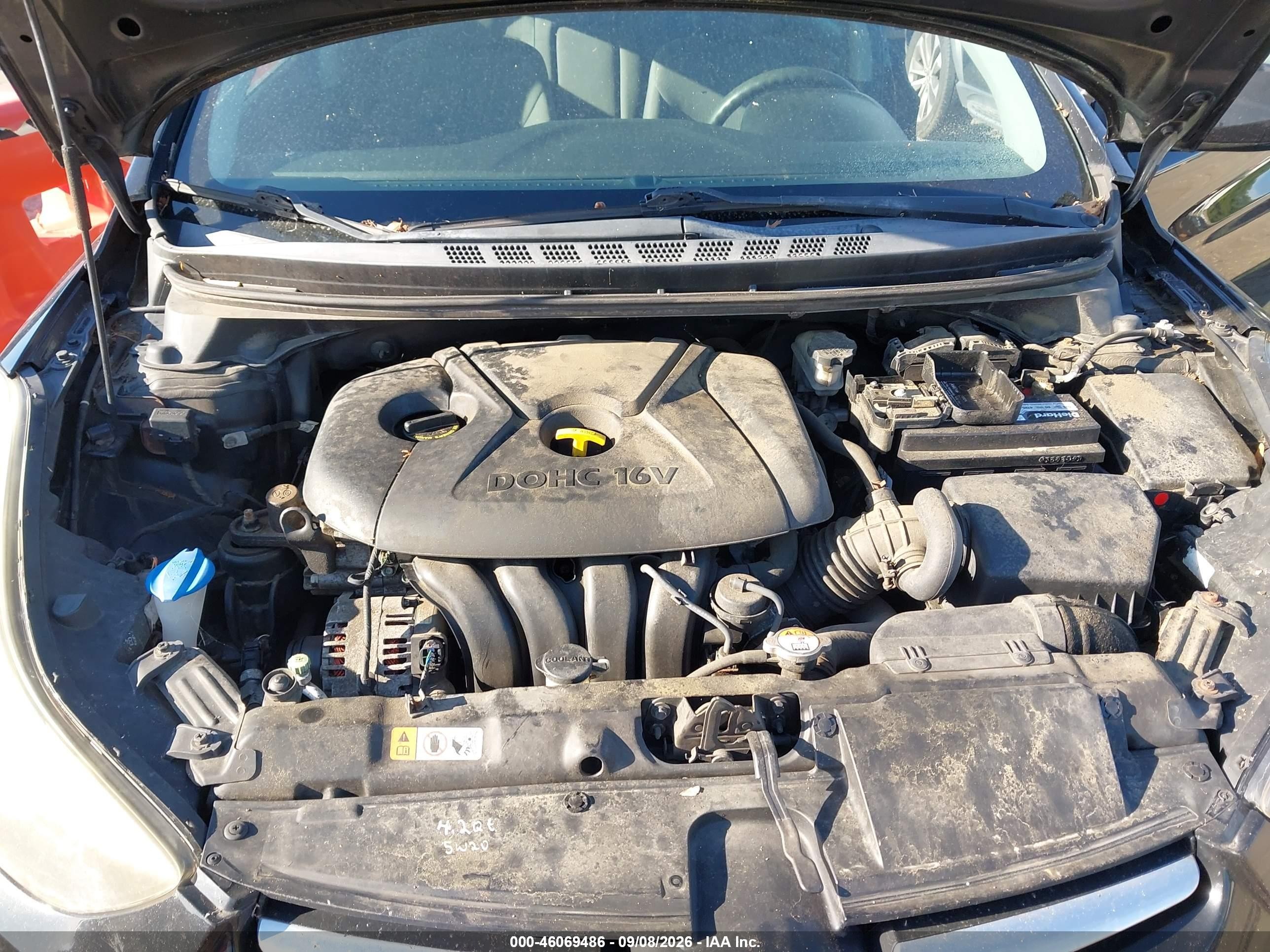 2014 Hyundai Elantra Se Черный vin: 5NPDH4AE4EH485233