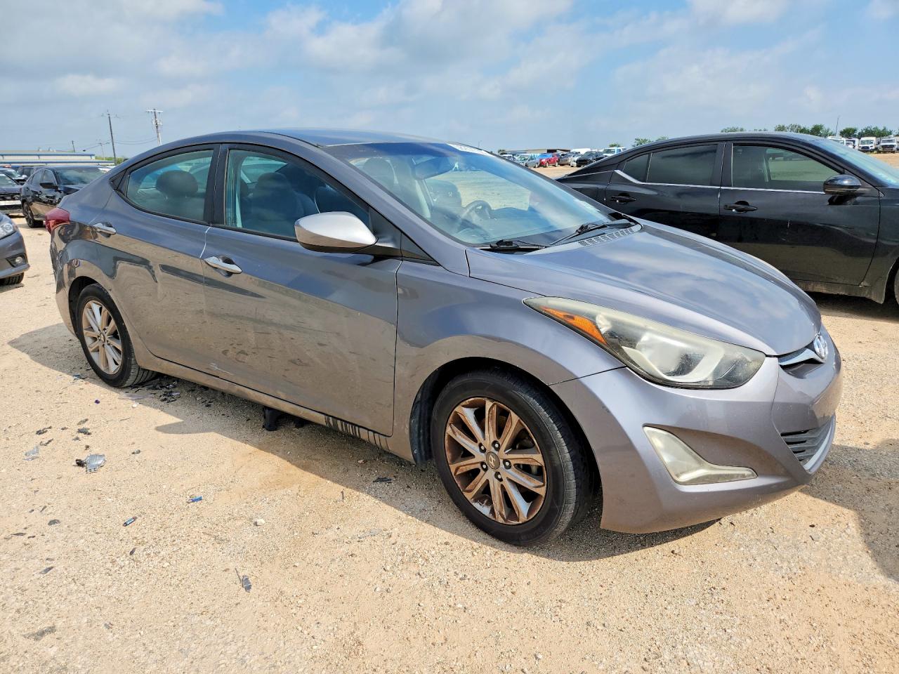 2014 Hyundai Elantra Se Silver vin: 5NPDH4AE4EH488052