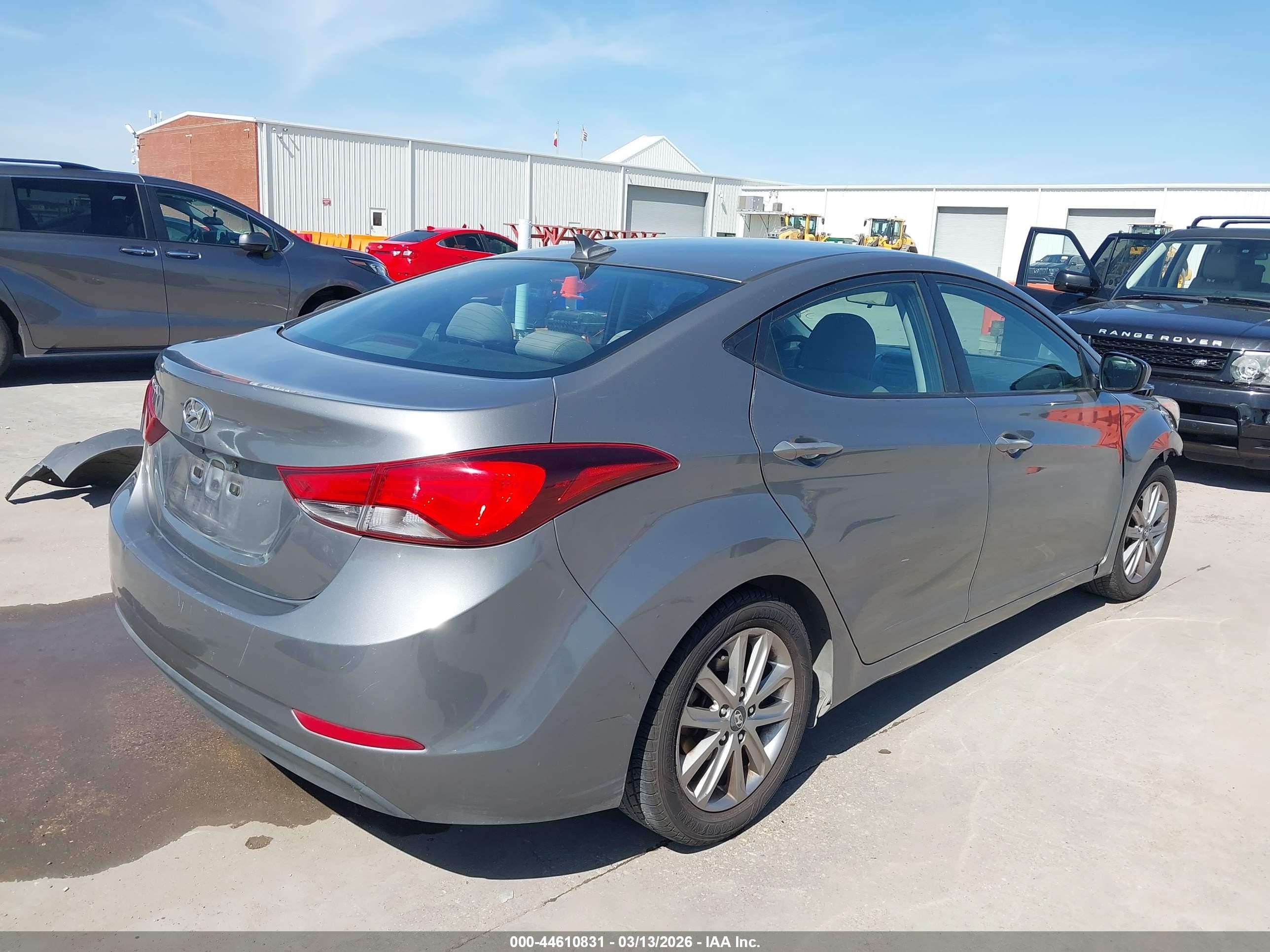 2014 Hyundai Elantra Se Gray vin: 5NPDH4AE4EH494918