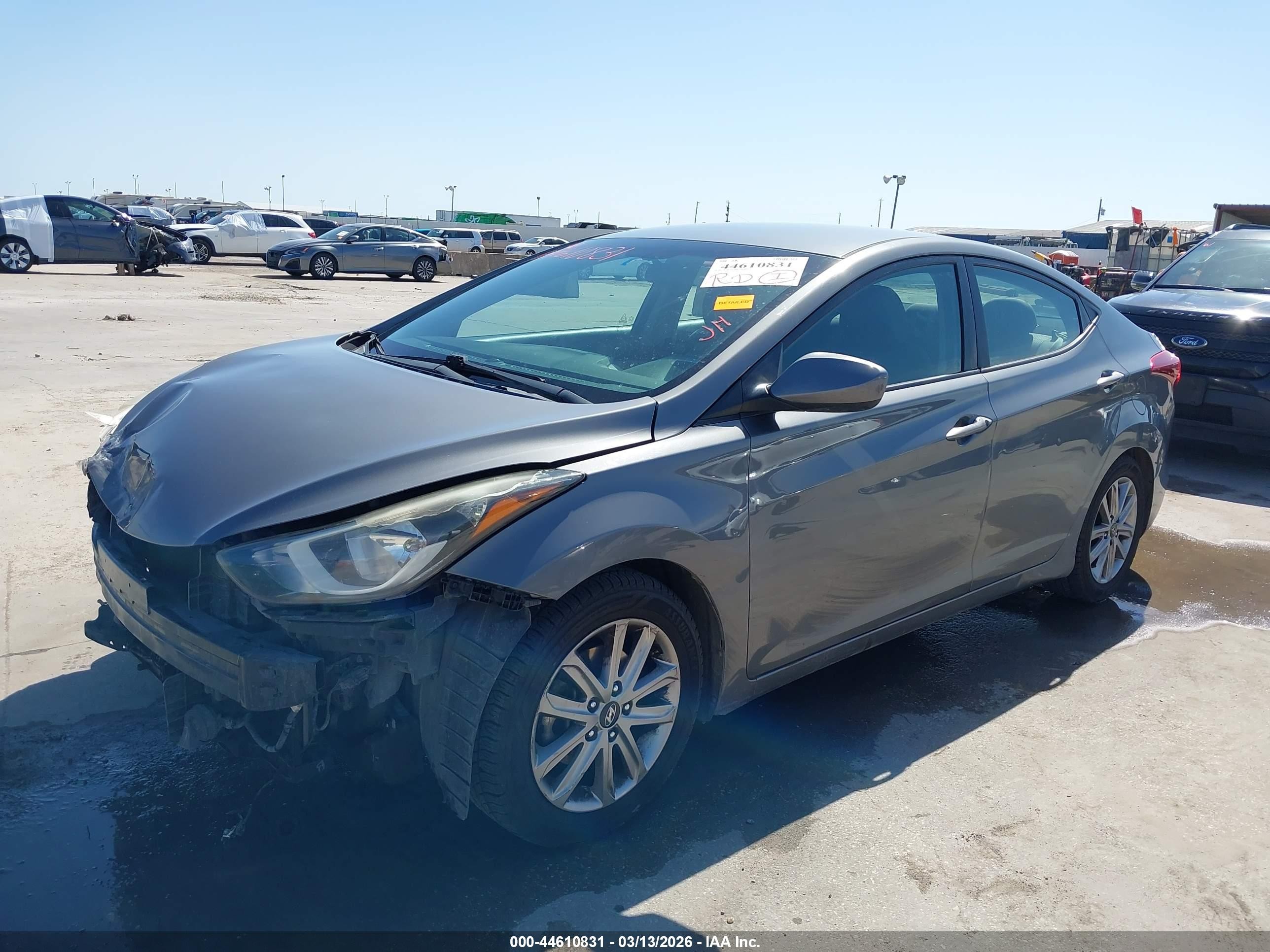 2014 Hyundai Elantra Se Gray vin: 5NPDH4AE4EH494918