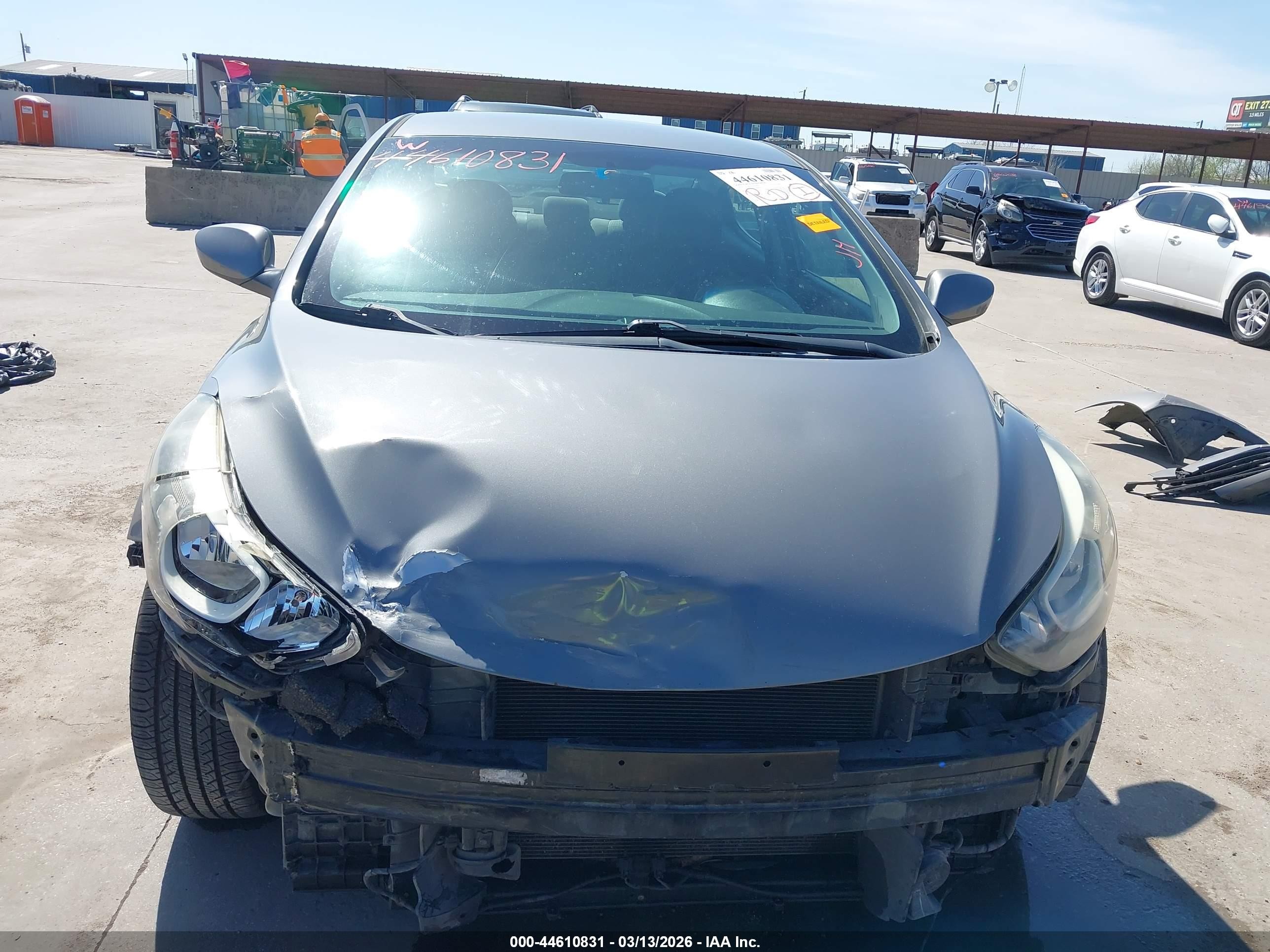 2014 Hyundai Elantra Se Gray vin: 5NPDH4AE4EH494918