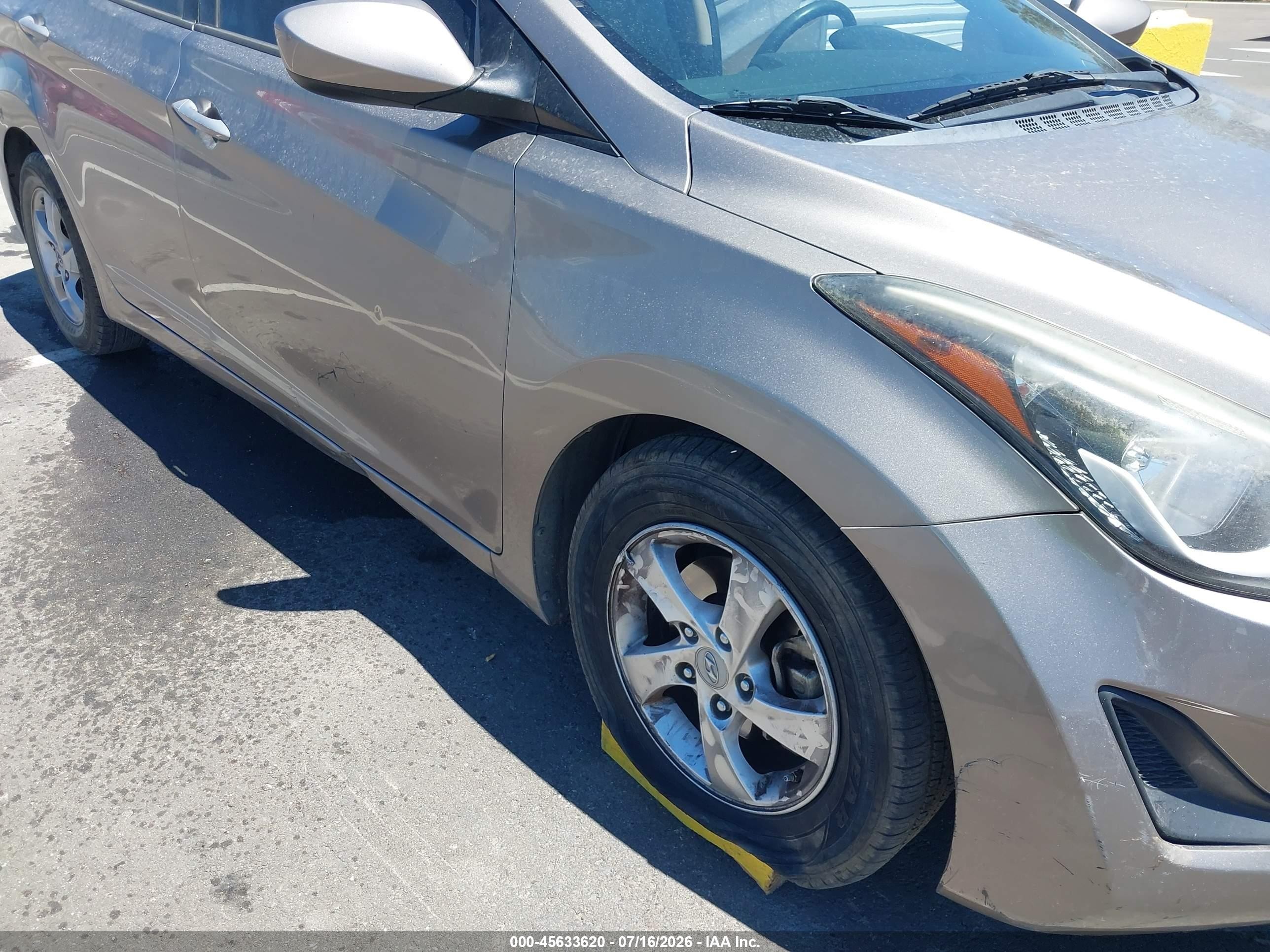 2014 Hyundai Elantra Se Beige vin: 5NPDH4AE4EH502001