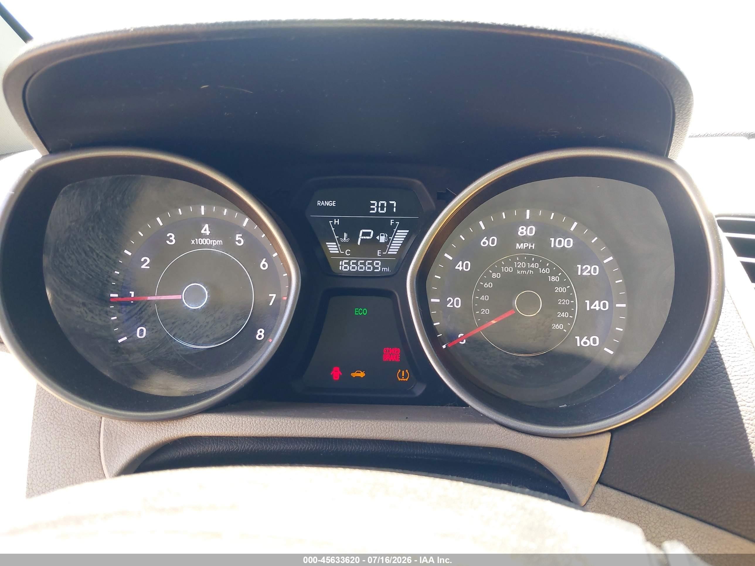 2014 Hyundai Elantra Se Beige vin: 5NPDH4AE4EH502001
