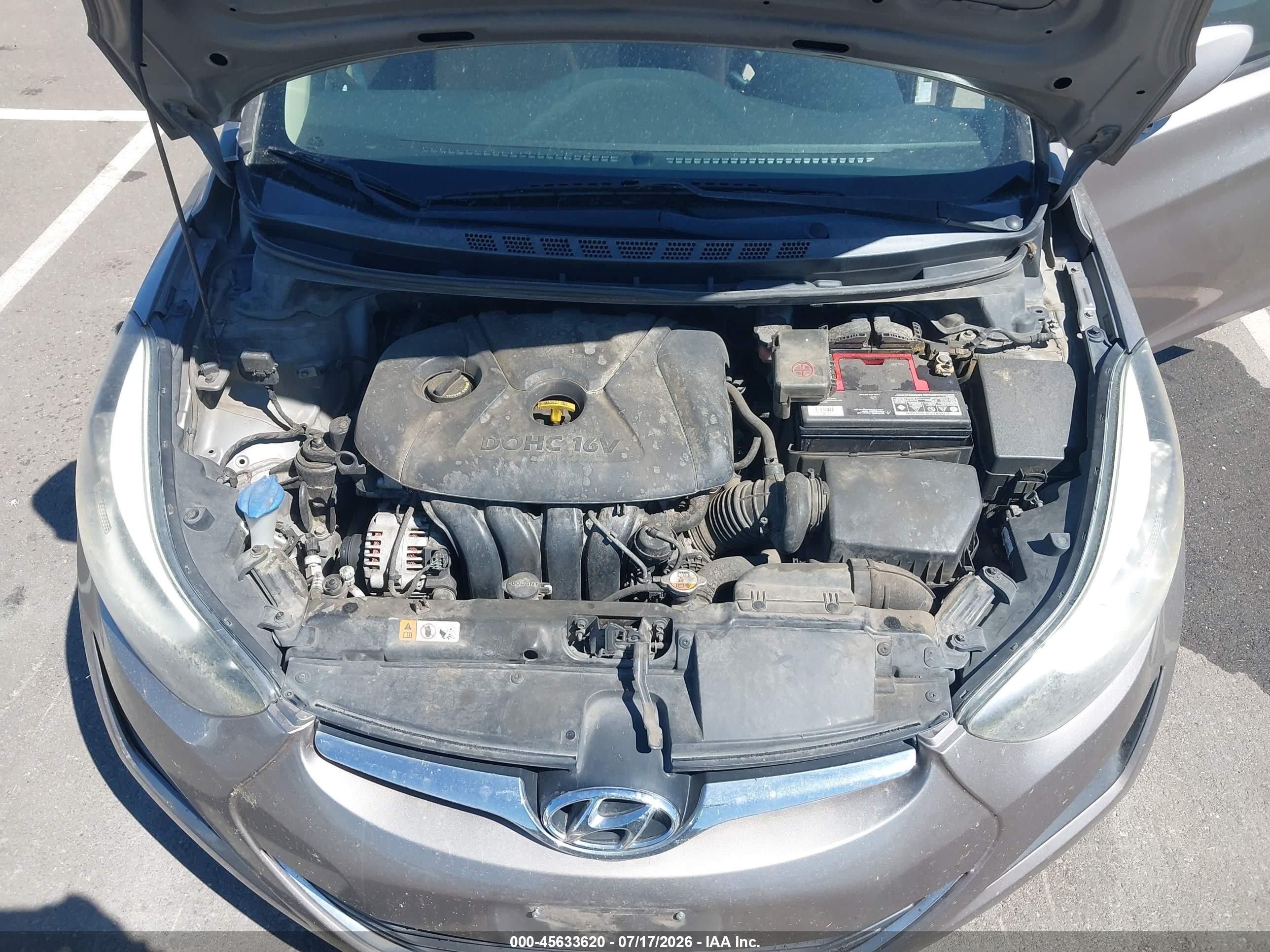 2014 Hyundai Elantra Se Beige vin: 5NPDH4AE4EH502001
