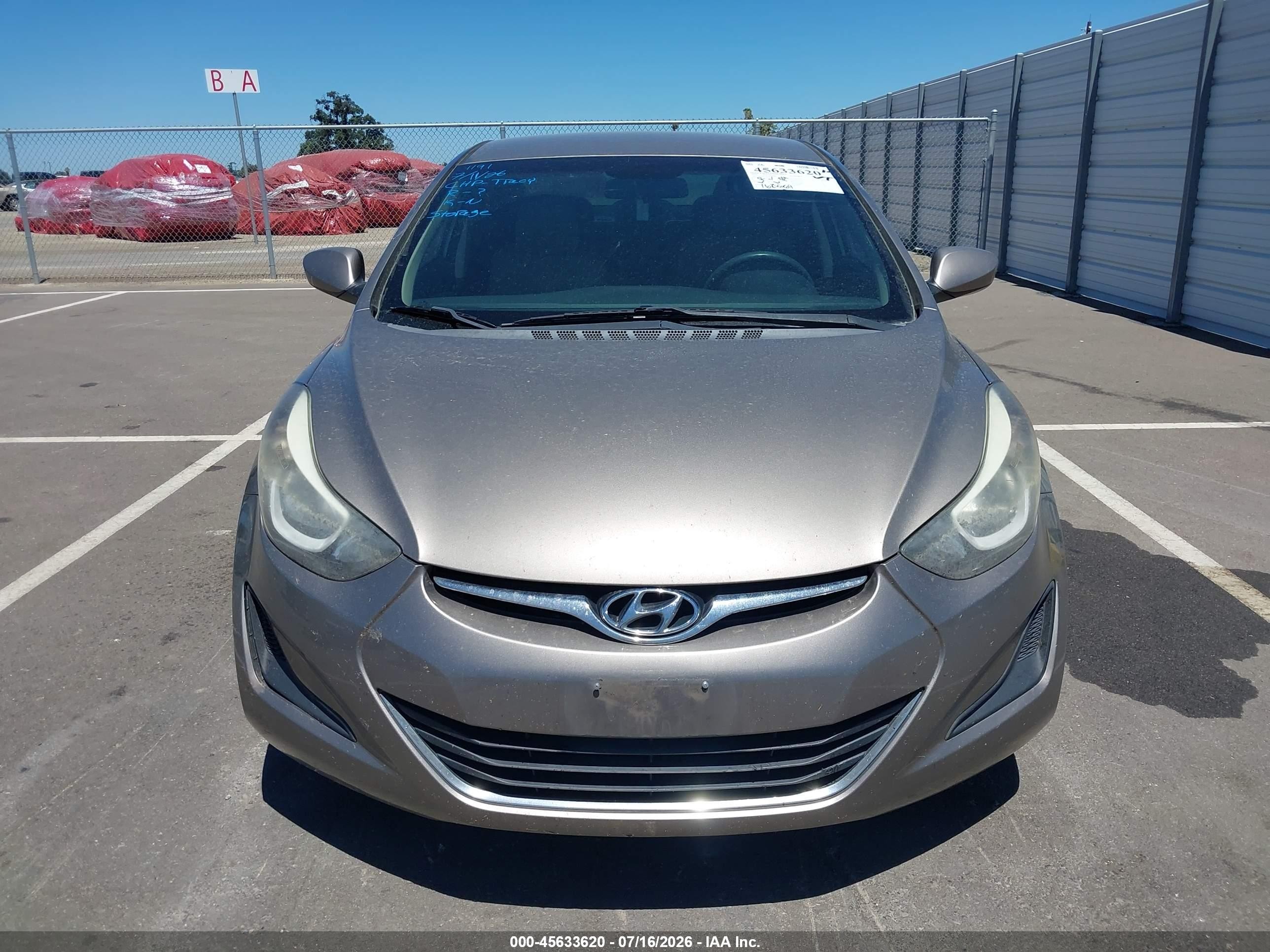 2014 Hyundai Elantra Se Beige vin: 5NPDH4AE4EH502001