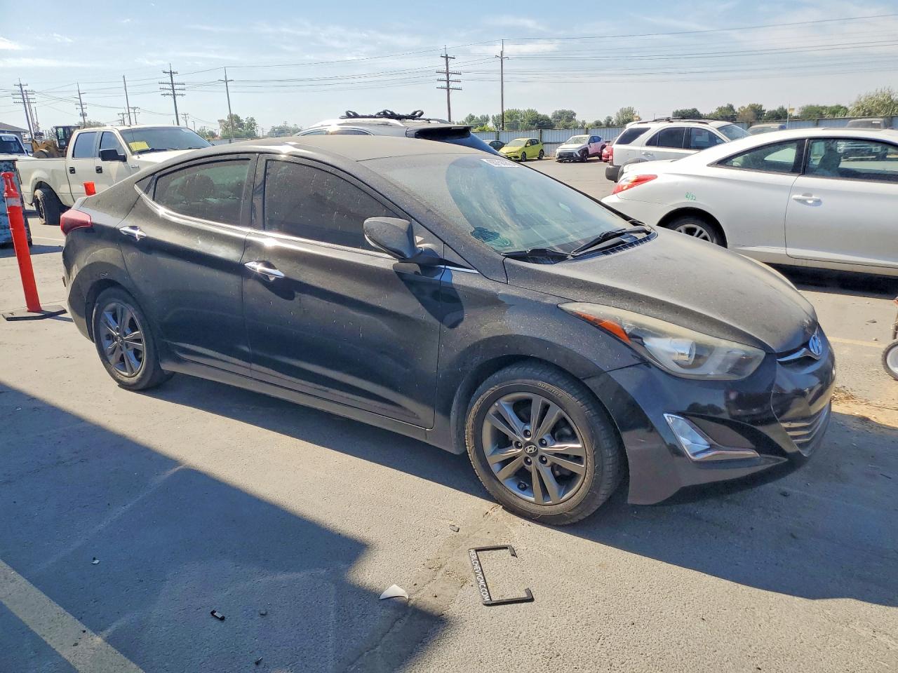 2014 Hyundai Elantra Limited Black vin: 5NPDH4AE4EH508798