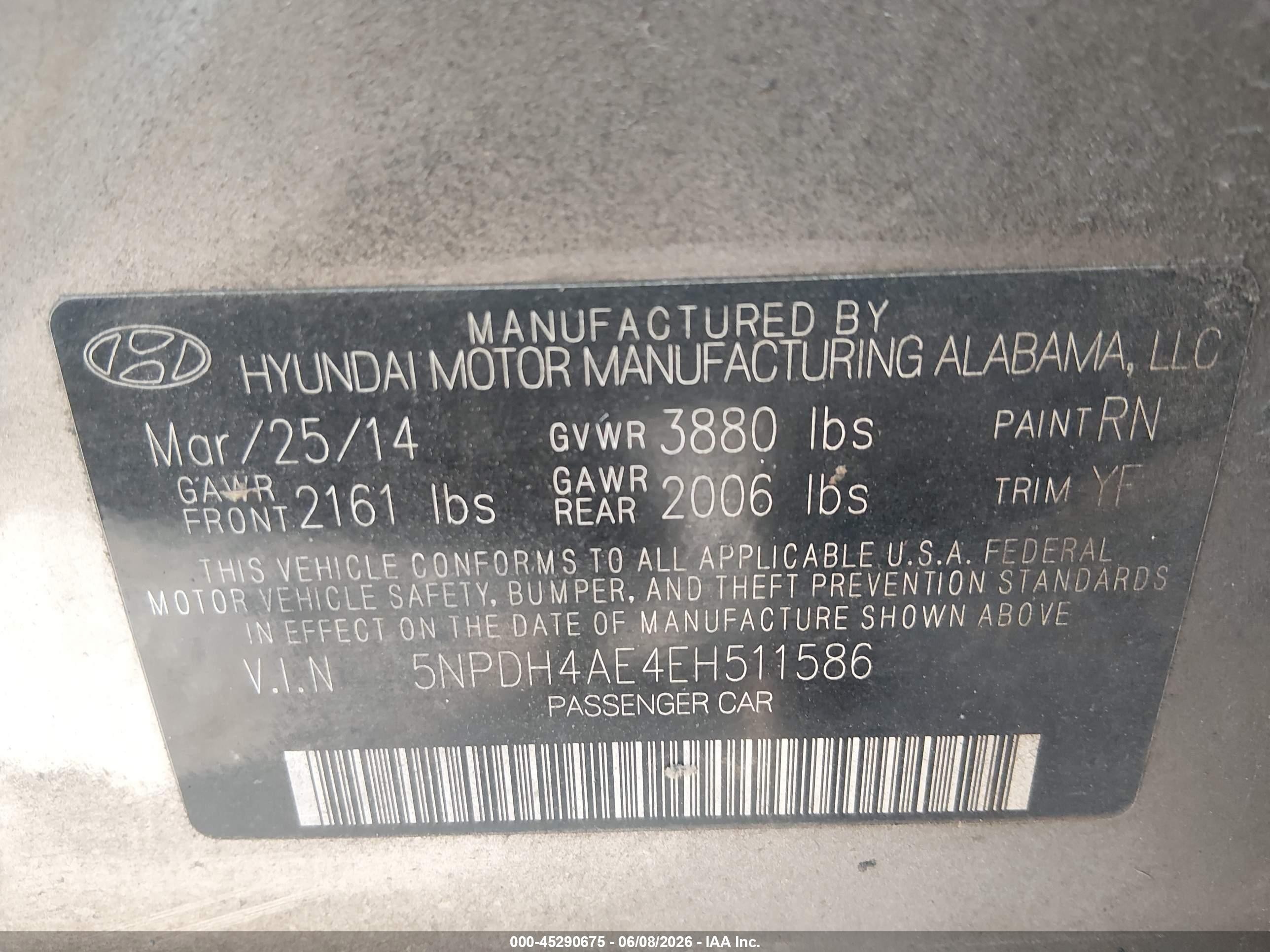 2014 Hyundai Elantra Se Желто-коричневый vin: 5NPDH4AE4EH511586