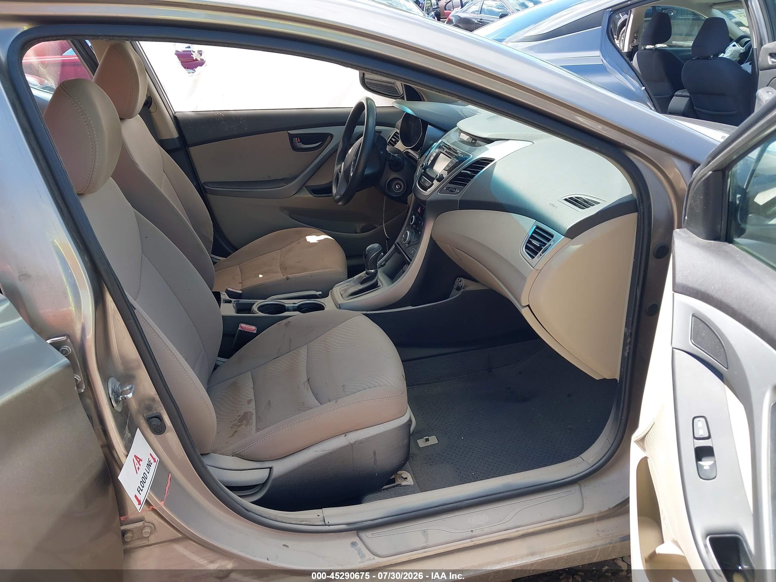 2014 Hyundai Elantra Se Желто-коричневый vin: 5NPDH4AE4EH511586