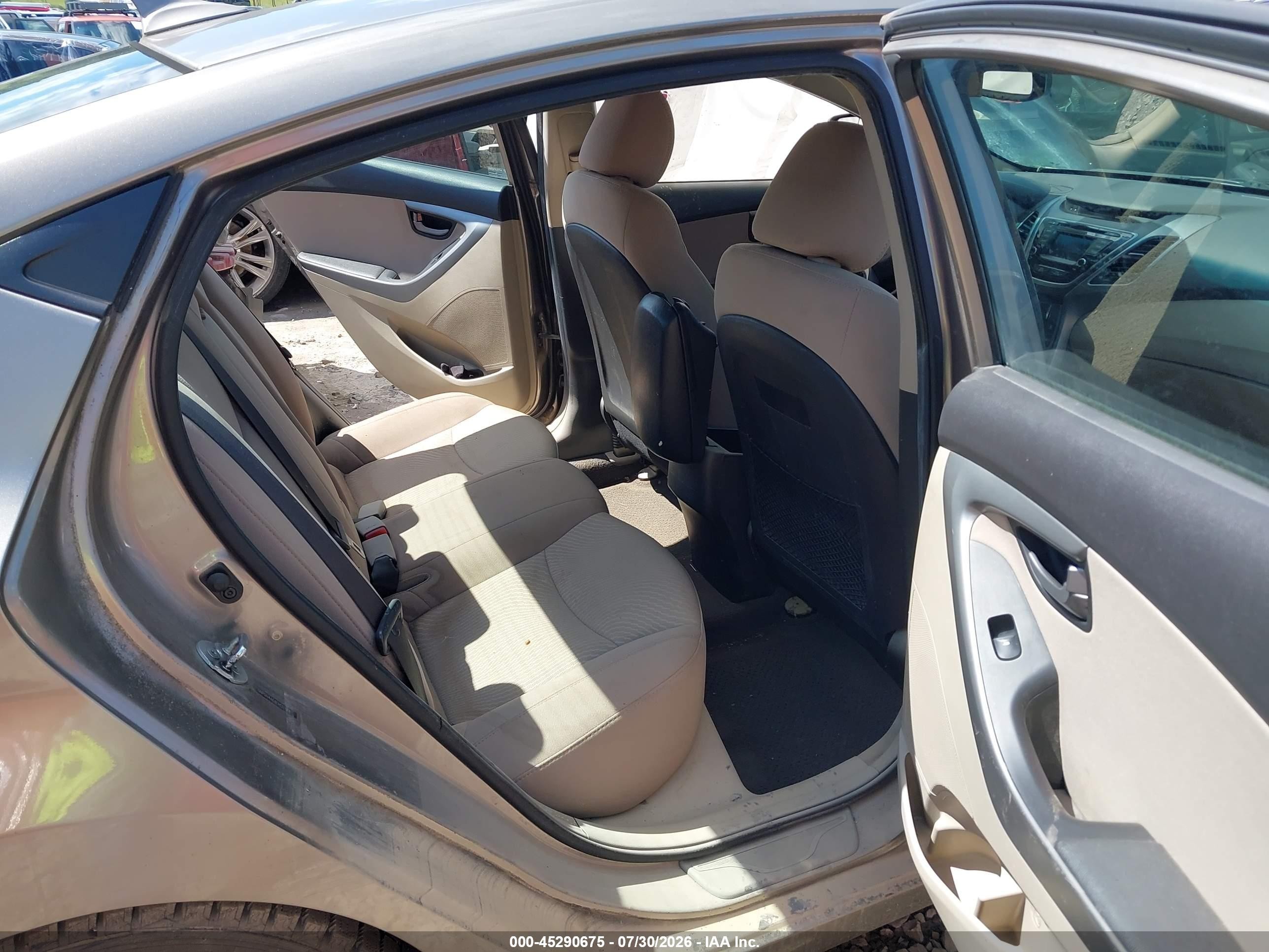 2014 Hyundai Elantra Se Желто-коричневый vin: 5NPDH4AE4EH511586