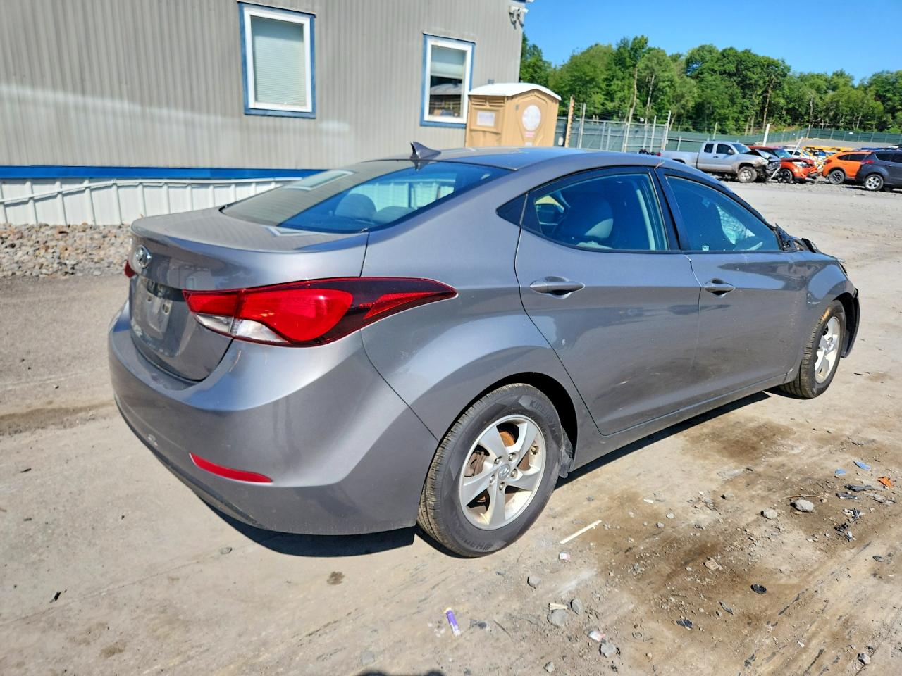 2014 Hyundai Elantra Se Gray vin: 5NPDH4AE4EH513550