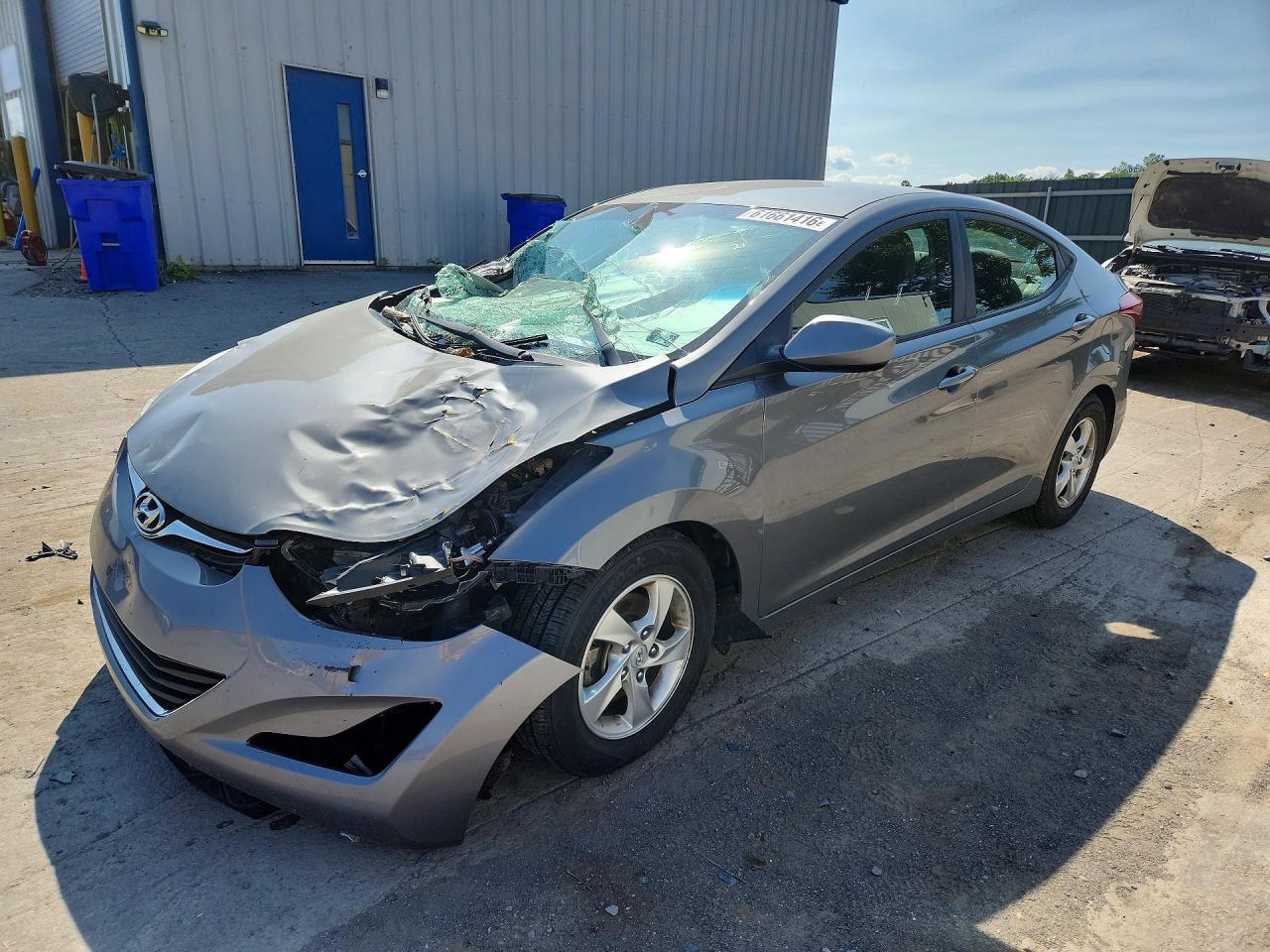 2014 Hyundai Elantra Se Gray vin: 5NPDH4AE4EH513550