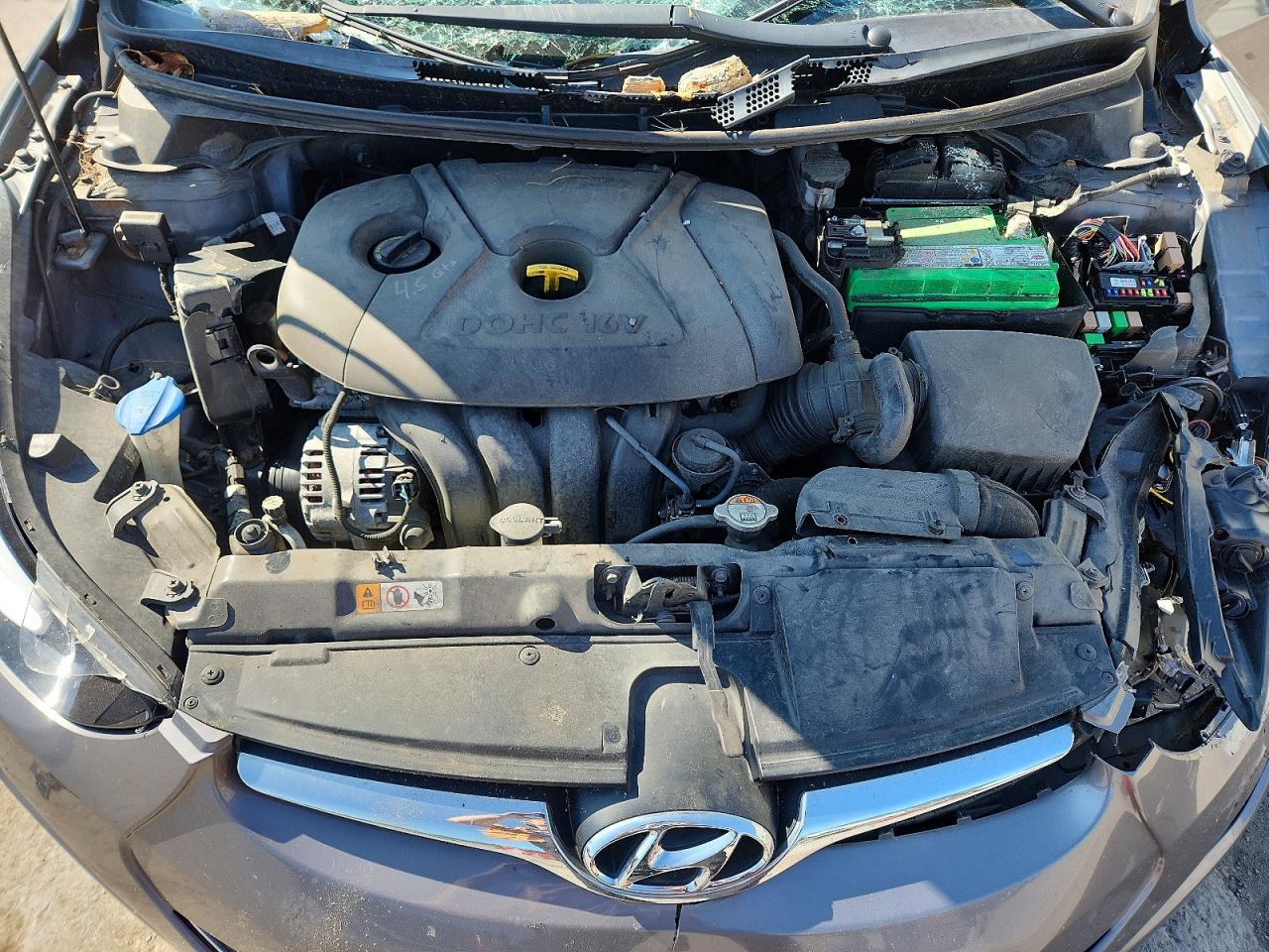 2014 Hyundai Elantra Se Gray vin: 5NPDH4AE4EH513550