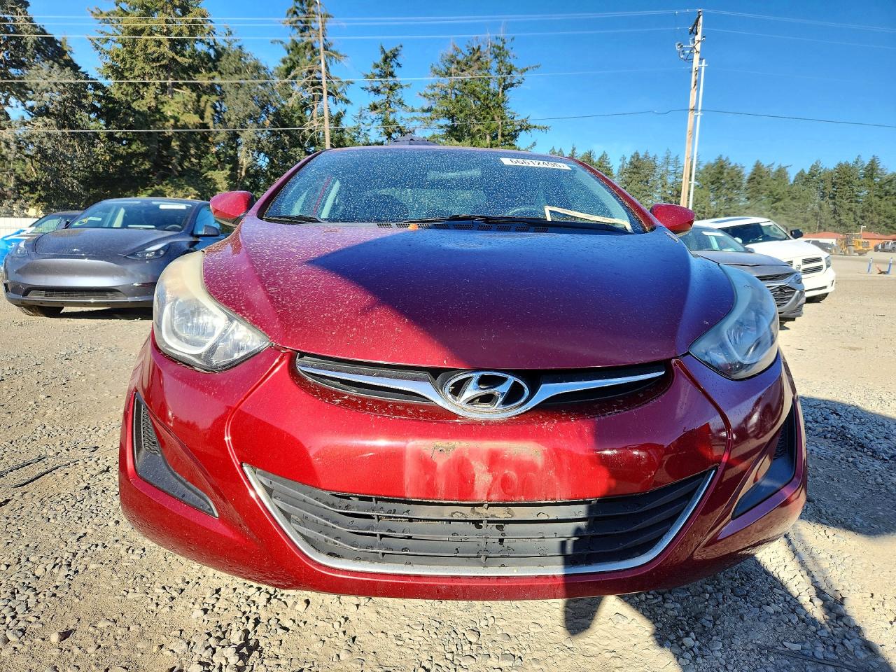 2014 Hyundai Elantra Se Red vin: 5NPDH4AE4EH516867