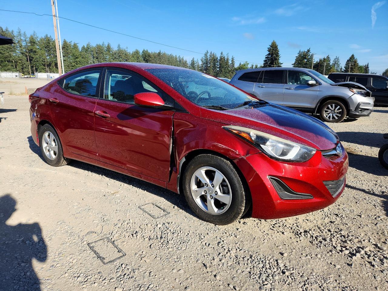2014 Hyundai Elantra Se Red vin: 5NPDH4AE4EH516867