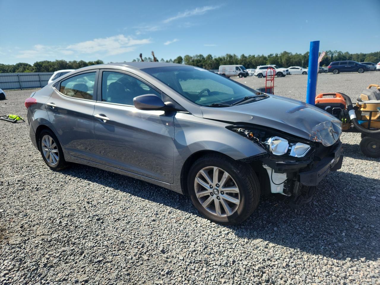2014 Hyundai Elantra Se Gray vin: 5NPDH4AE4EH517047