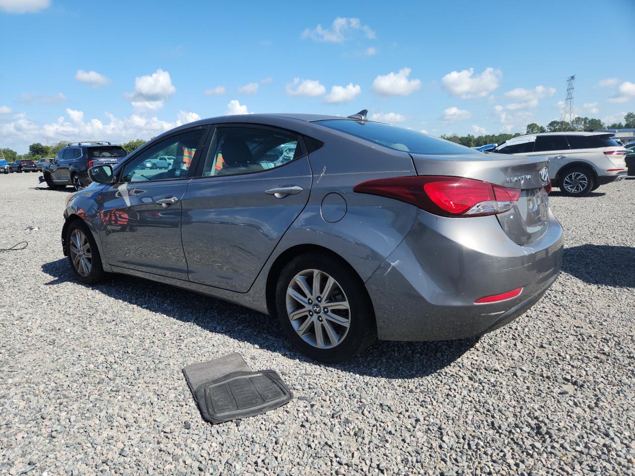 2014 Hyundai Elantra Se Gray vin: 5NPDH4AE4EH517047