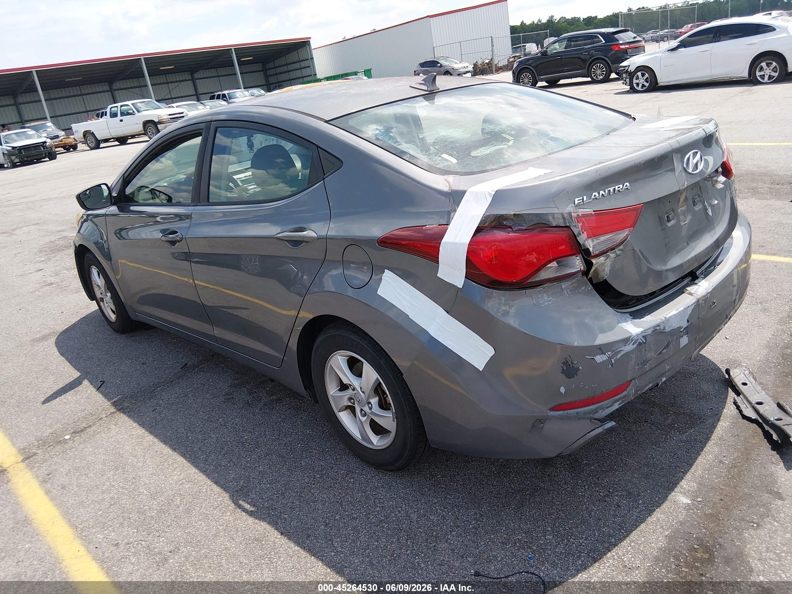 2014 Hyundai Elantra Se Gray vin: 5NPDH4AE4EH517968