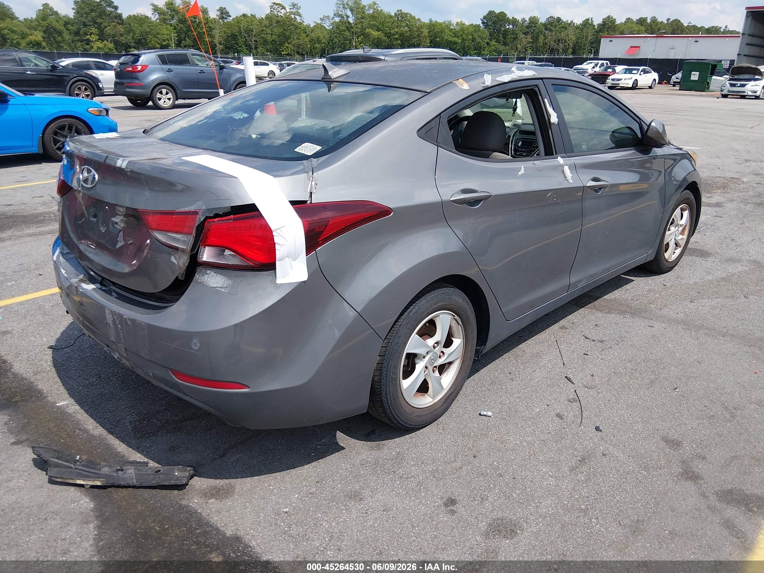2014 Hyundai Elantra Se Gray vin: 5NPDH4AE4EH517968