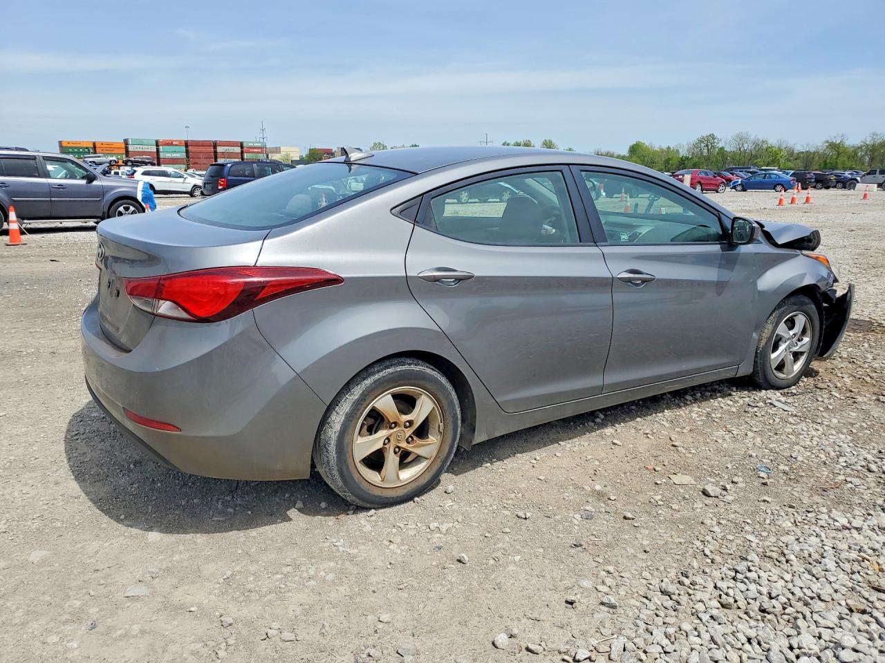 2014 Hyundai Elantra Gray vin: 5NPDH4AE4EH522264