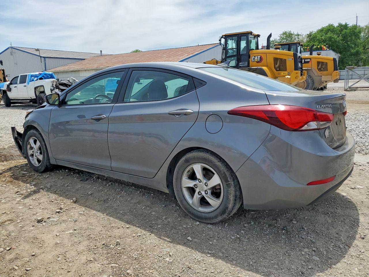 2014 Hyundai Elantra Gray vin: 5NPDH4AE4EH522264