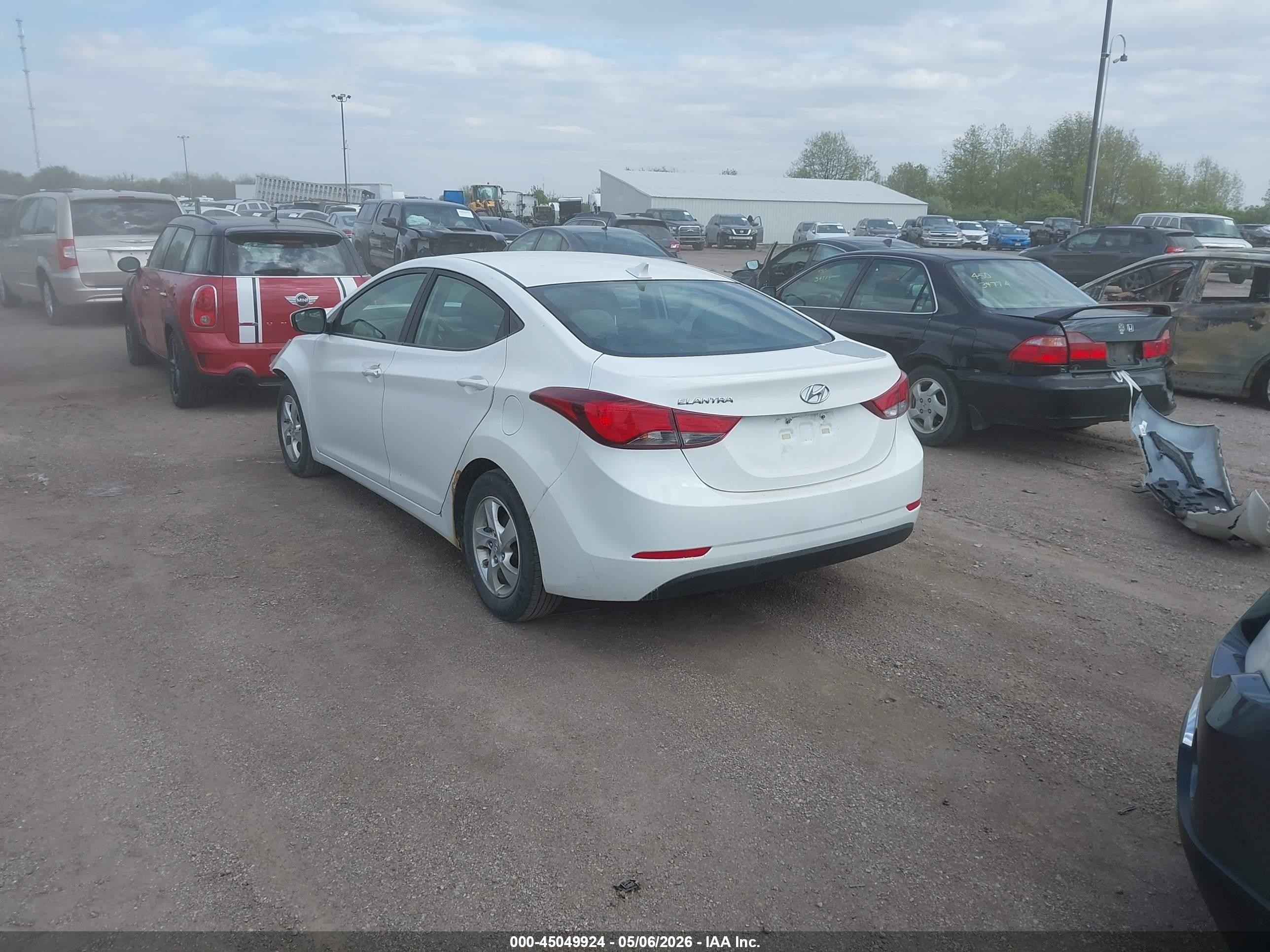 2014 Hyundai Elantra Se White vin: 5NPDH4AE4EH527349