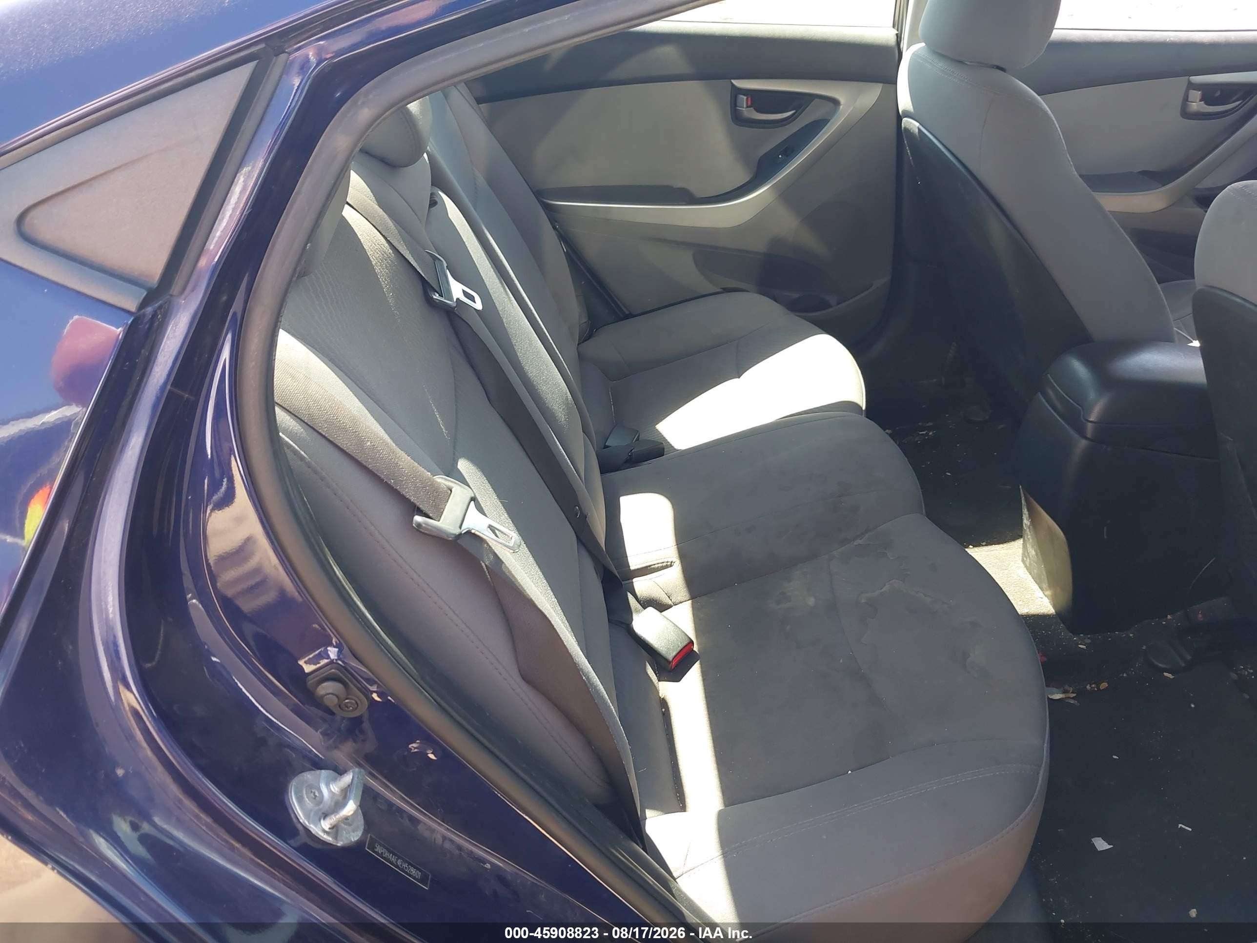 2014 Hyundai Elantra Se Blue vin: 5NPDH4AE4EH528601