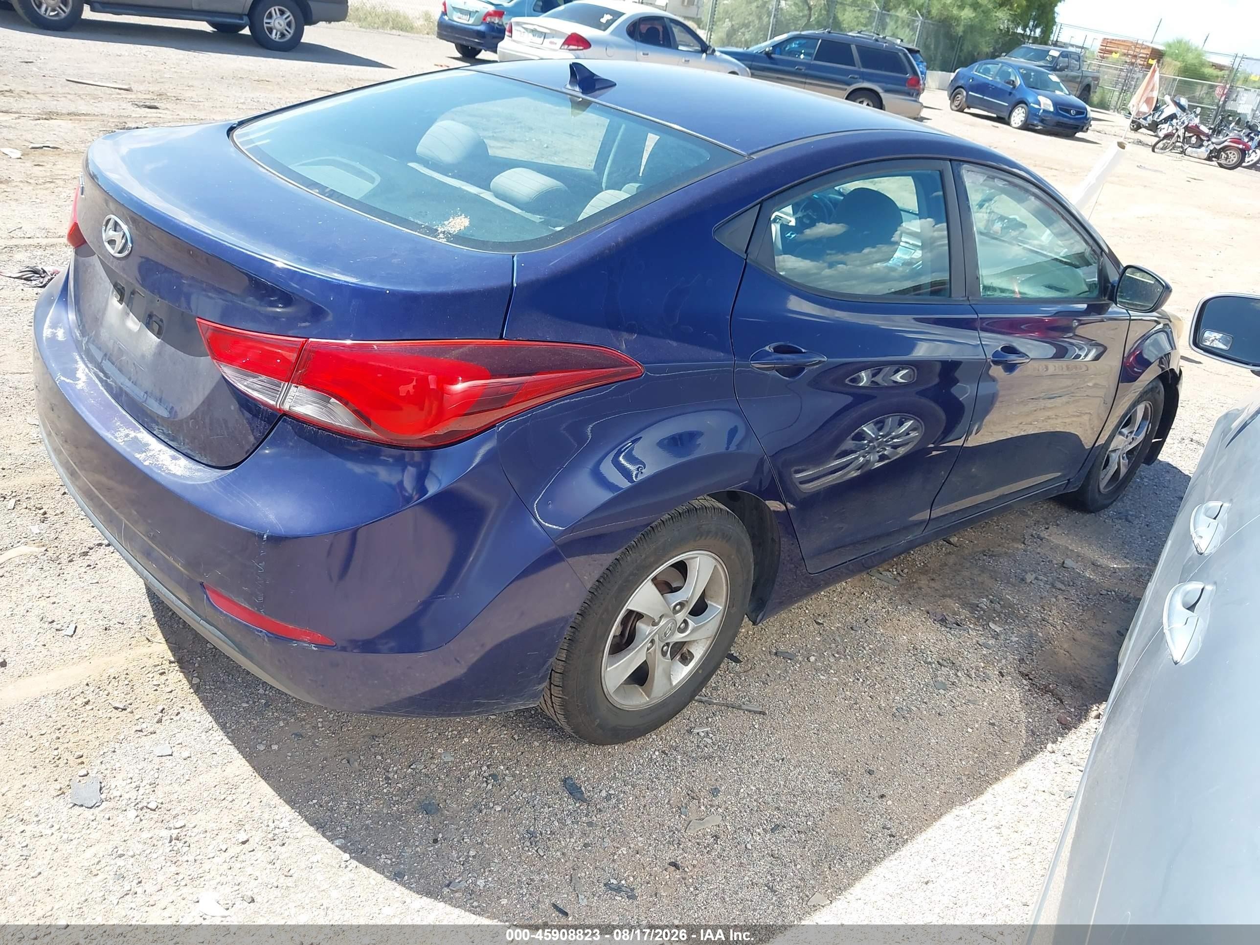 2014 Hyundai Elantra Se Blue vin: 5NPDH4AE4EH528601