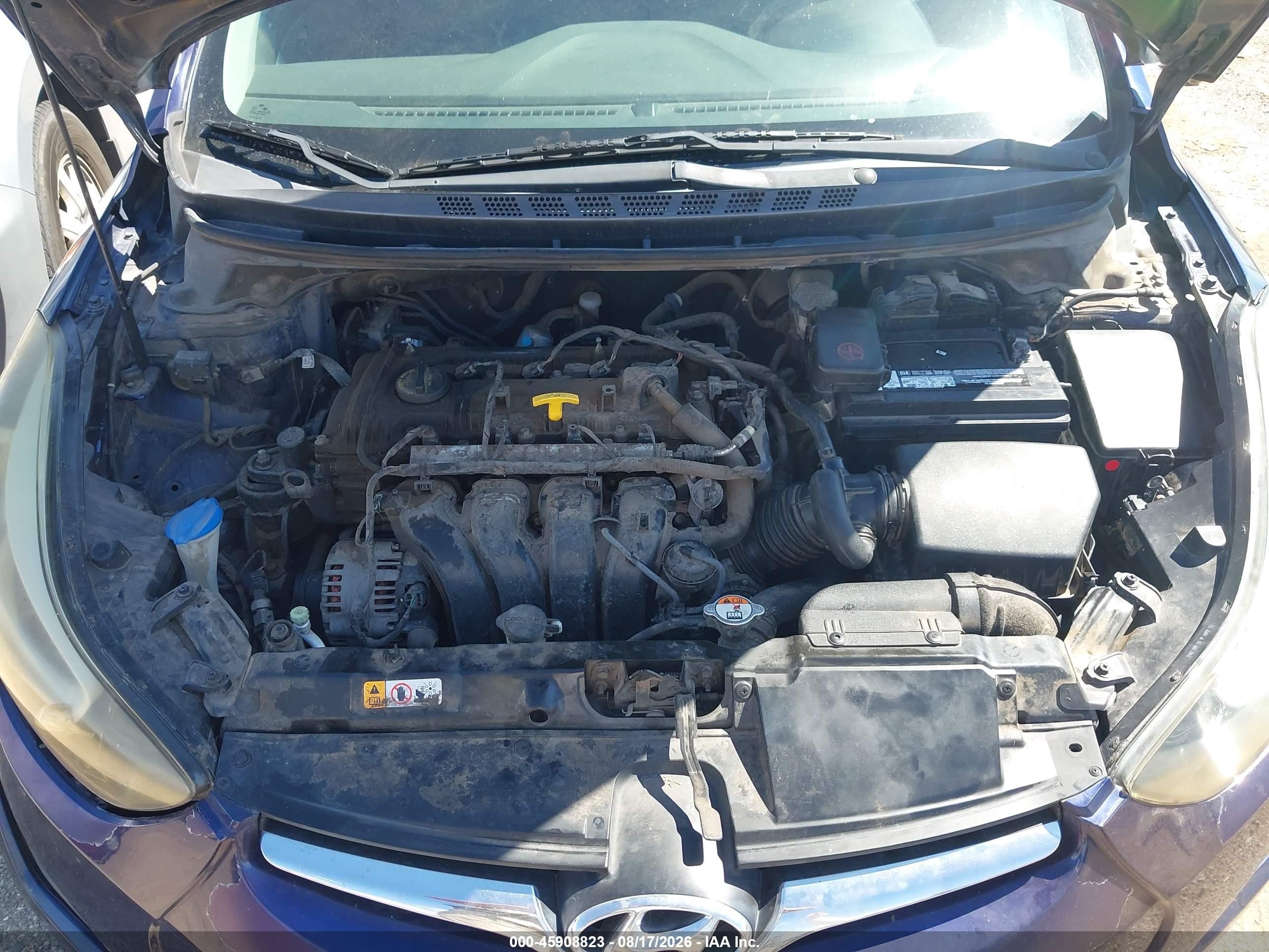 2014 Hyundai Elantra Se Blue vin: 5NPDH4AE4EH528601