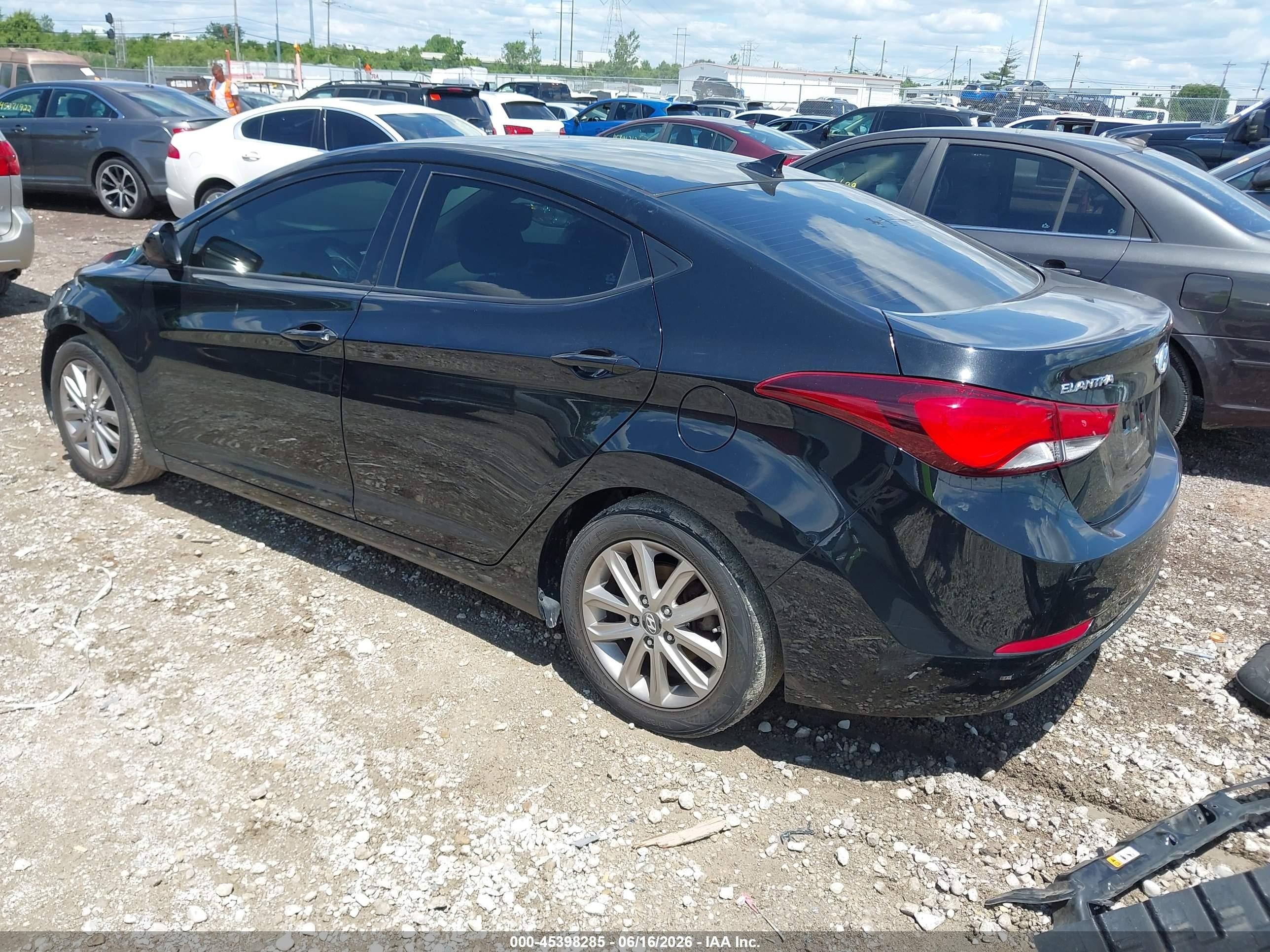 2014 Hyundai Elantra Se Black vin: 5NPDH4AE4EH533863
