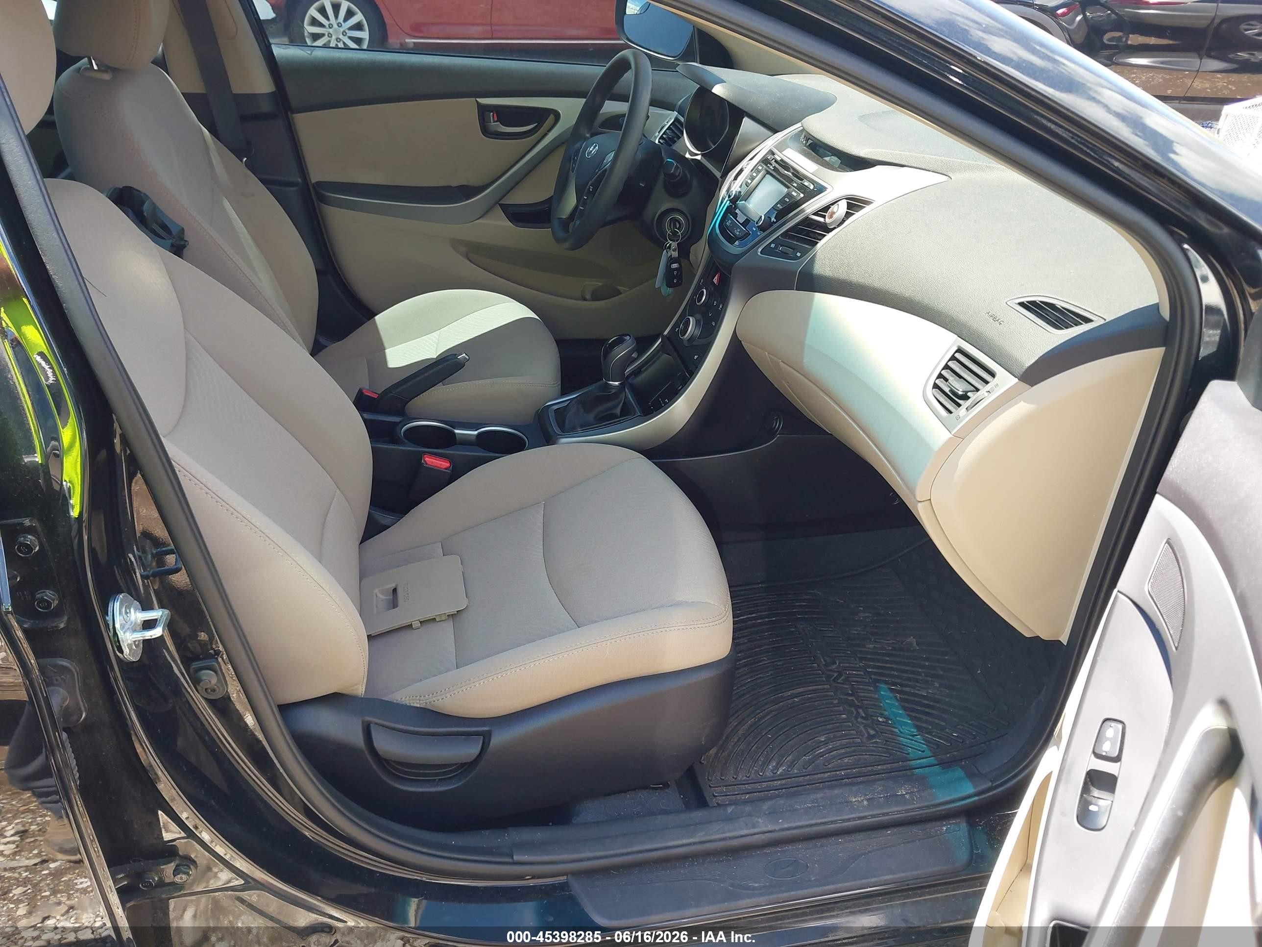 2014 Hyundai Elantra Se Black vin: 5NPDH4AE4EH533863