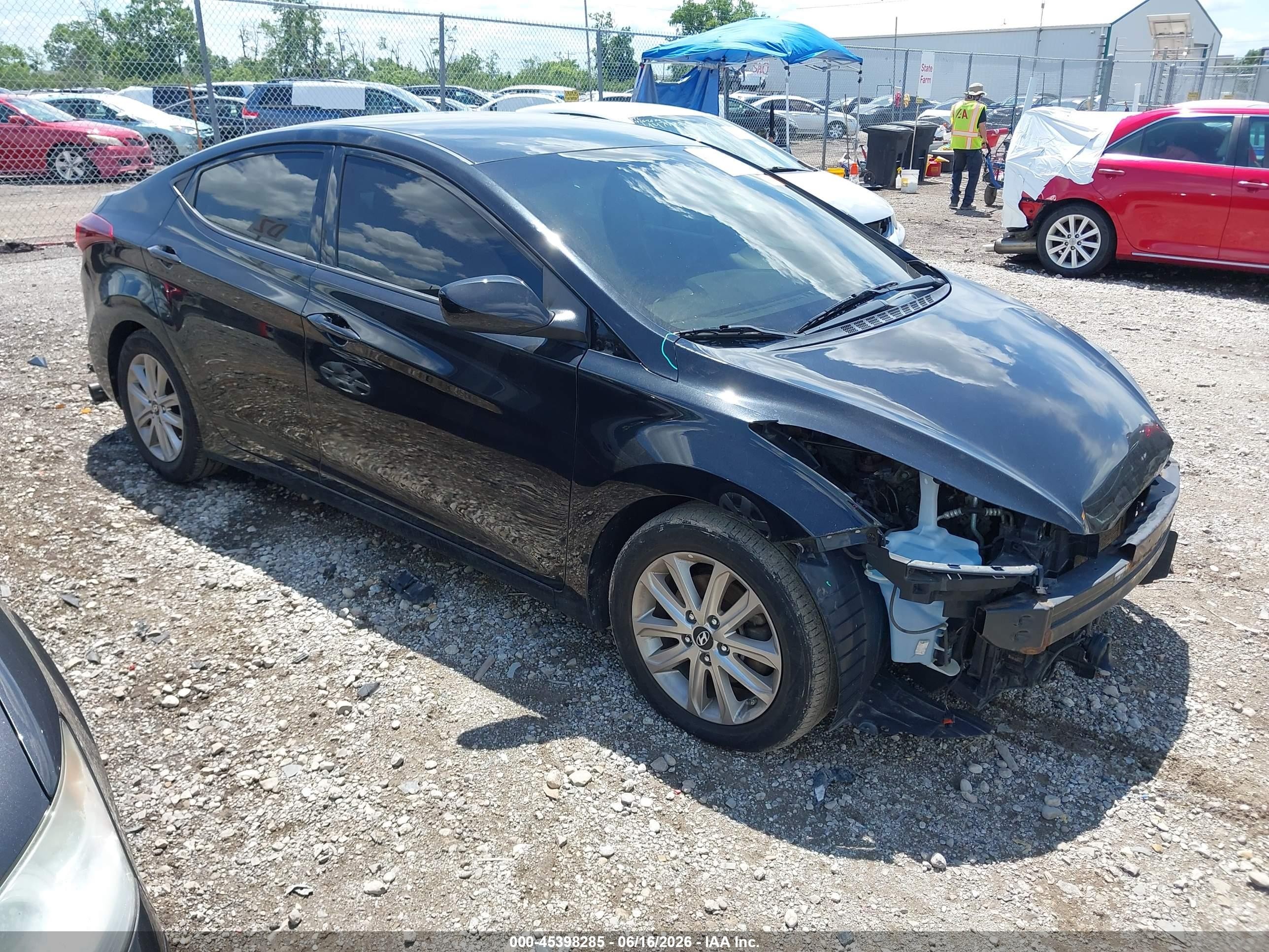 2014 Hyundai Elantra Se Black vin: 5NPDH4AE4EH533863