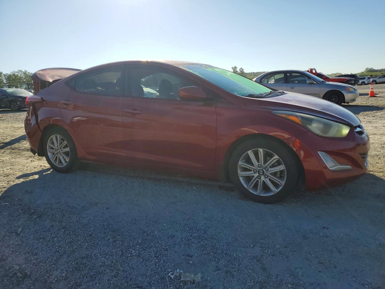 2014 Hyundai Elantra Se Red vin: 5NPDH4AE4EH537475