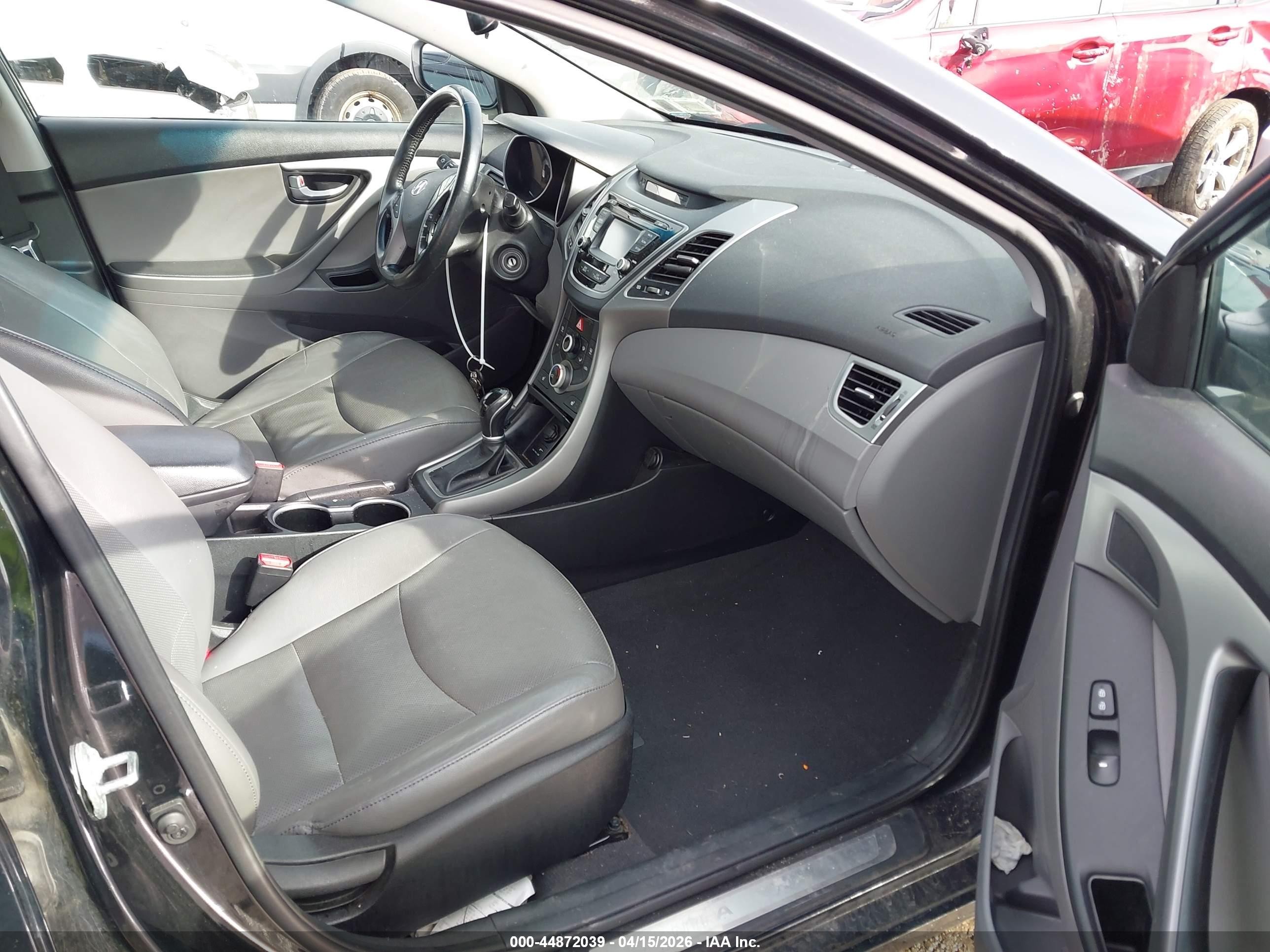 2014 Hyundai Elantra Limited Черный vin: 5NPDH4AE4EH543132