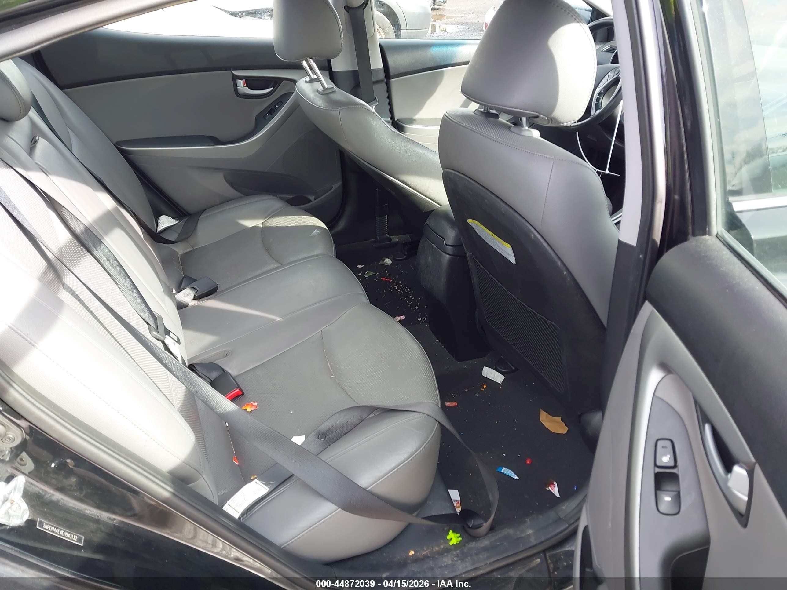 2014 Hyundai Elantra Limited Черный vin: 5NPDH4AE4EH543132