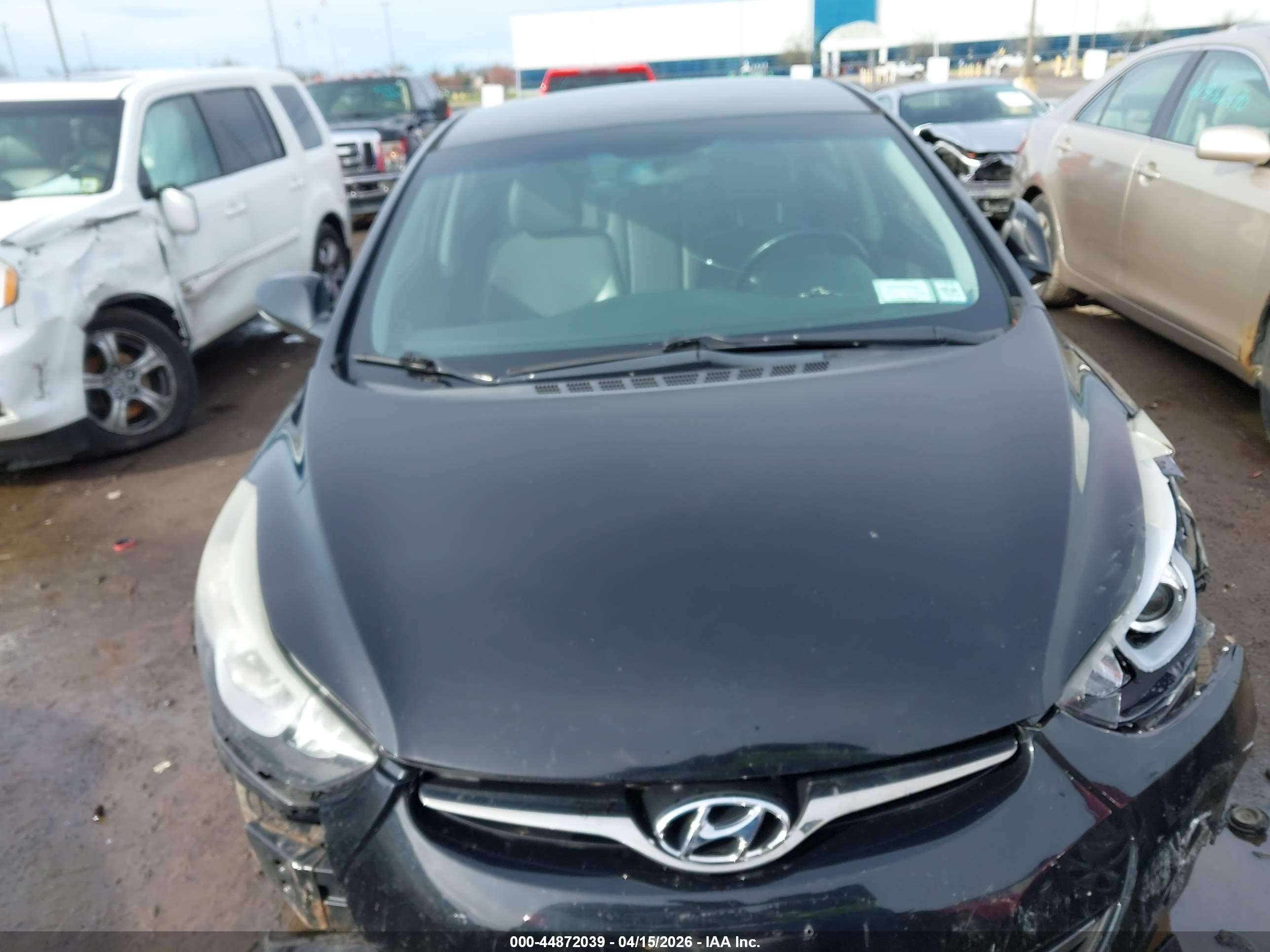 2014 Hyundai Elantra Limited Черный vin: 5NPDH4AE4EH543132