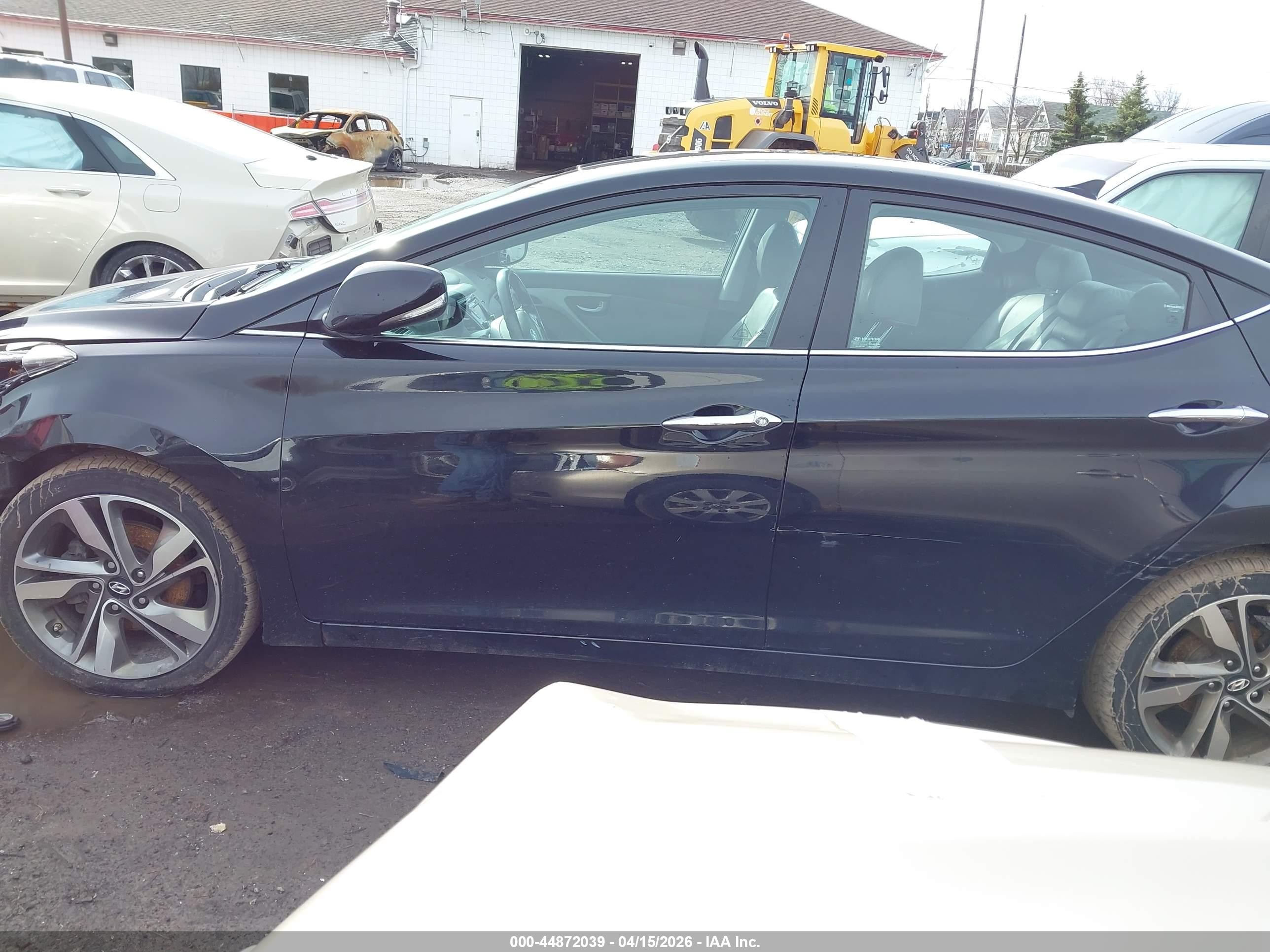 2014 Hyundai Elantra Limited Черный vin: 5NPDH4AE4EH543132